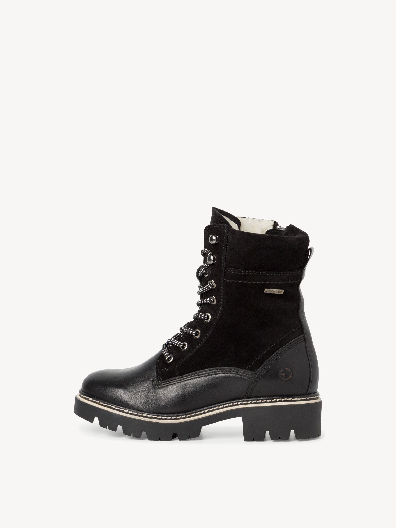 Leather Bootie - Black Warm Lining