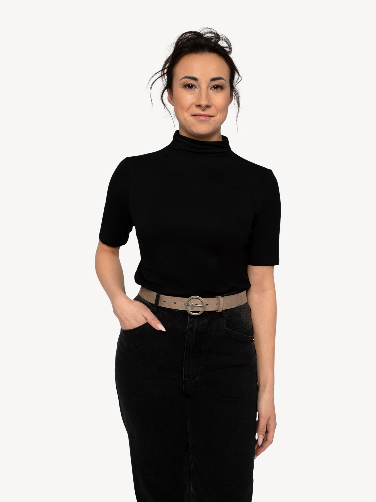 Leather Belt - Beige