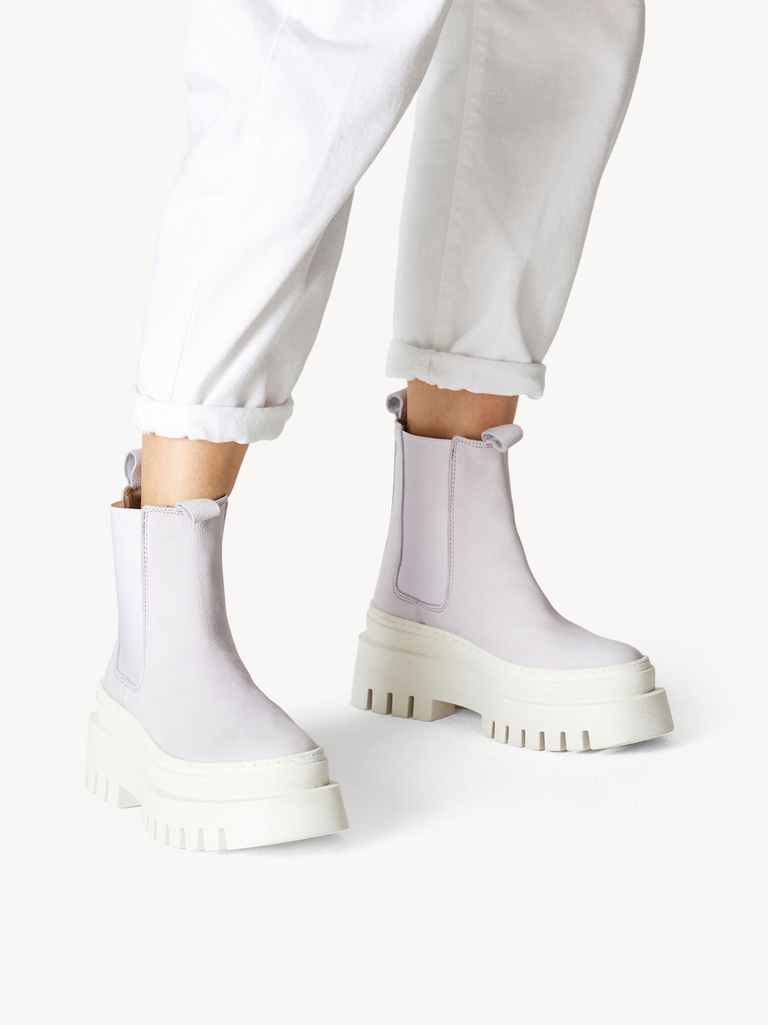 Leather Chelsea Boot - Purple