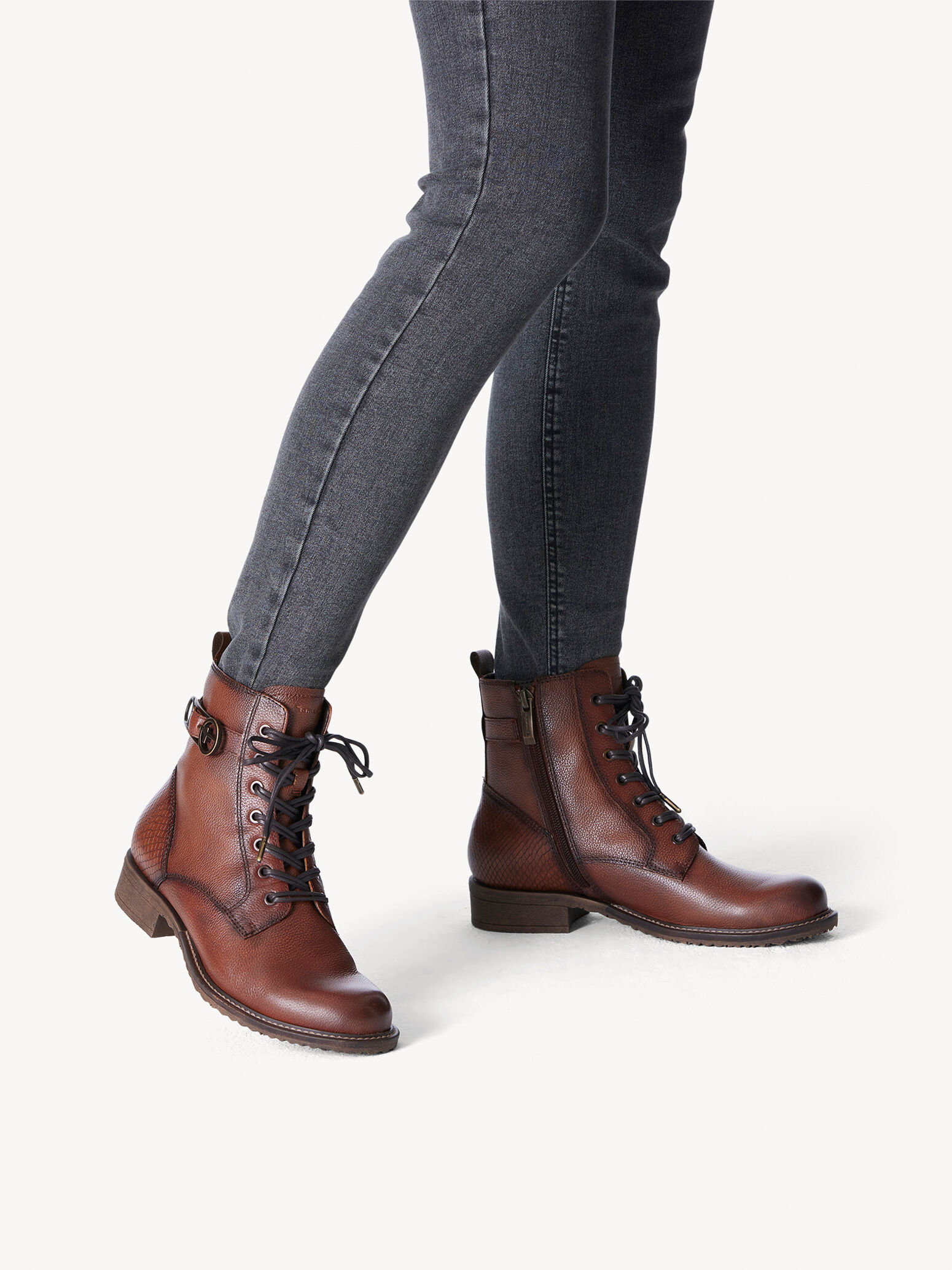 Leather Bootie - Brown