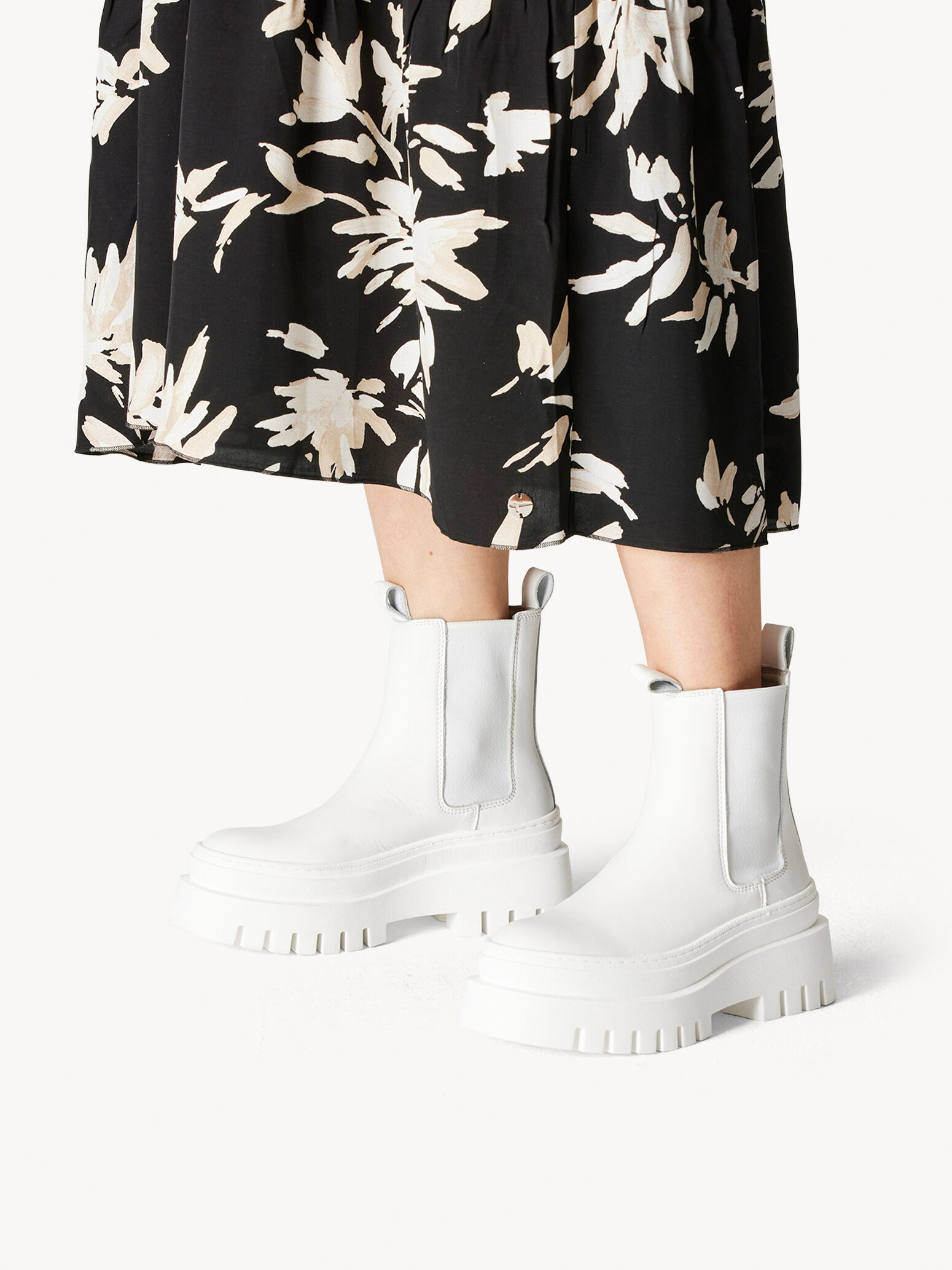 Leather Chelsea Boot - White