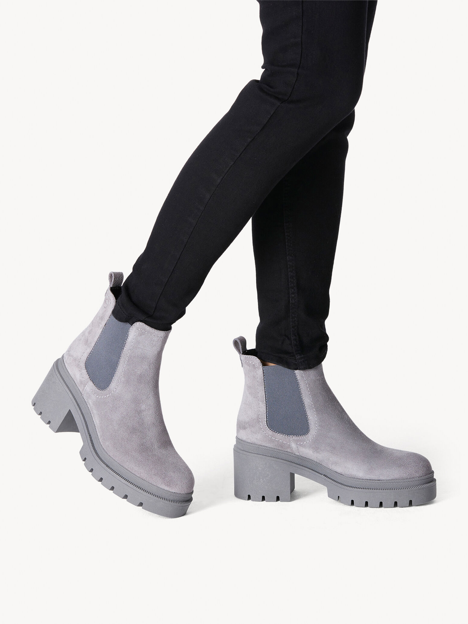 Leather Chelsea Boot - Grey