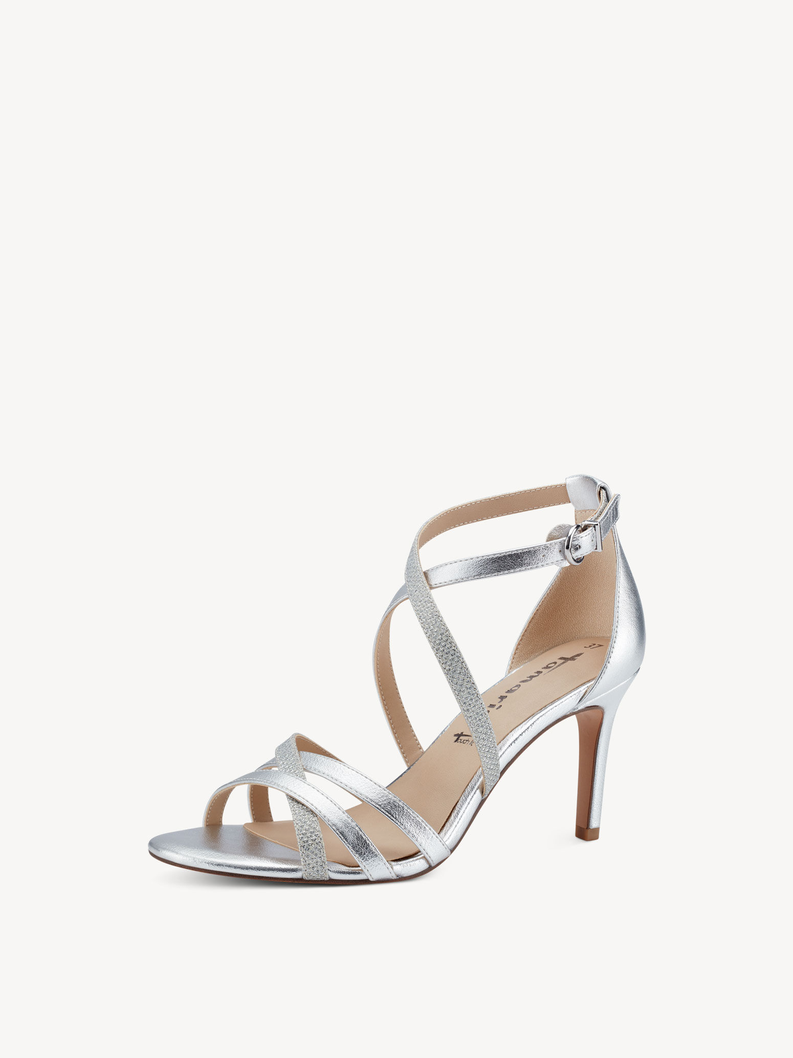 Heeled Sandal - Metallic