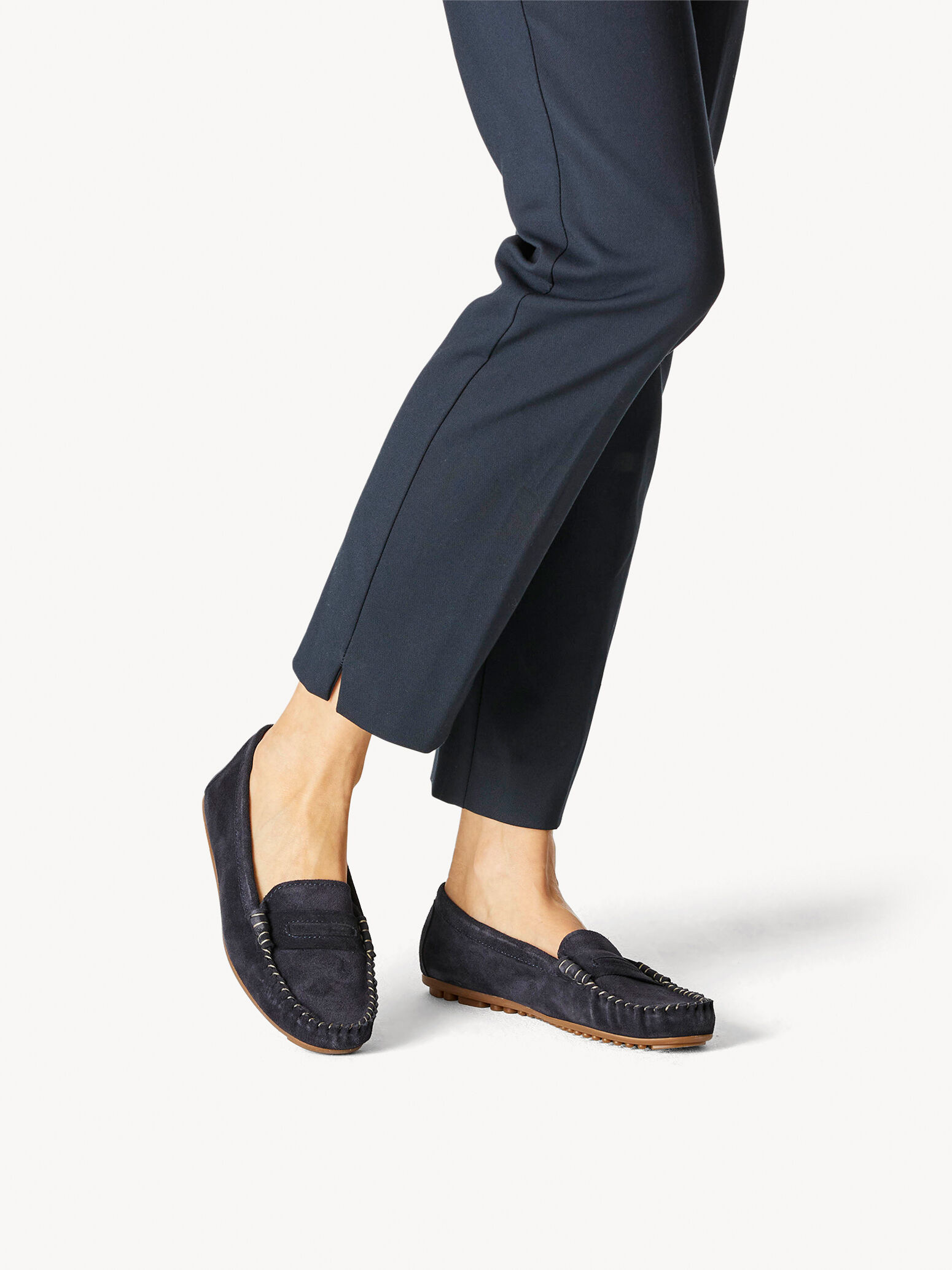 Leather Moccasin - Blue