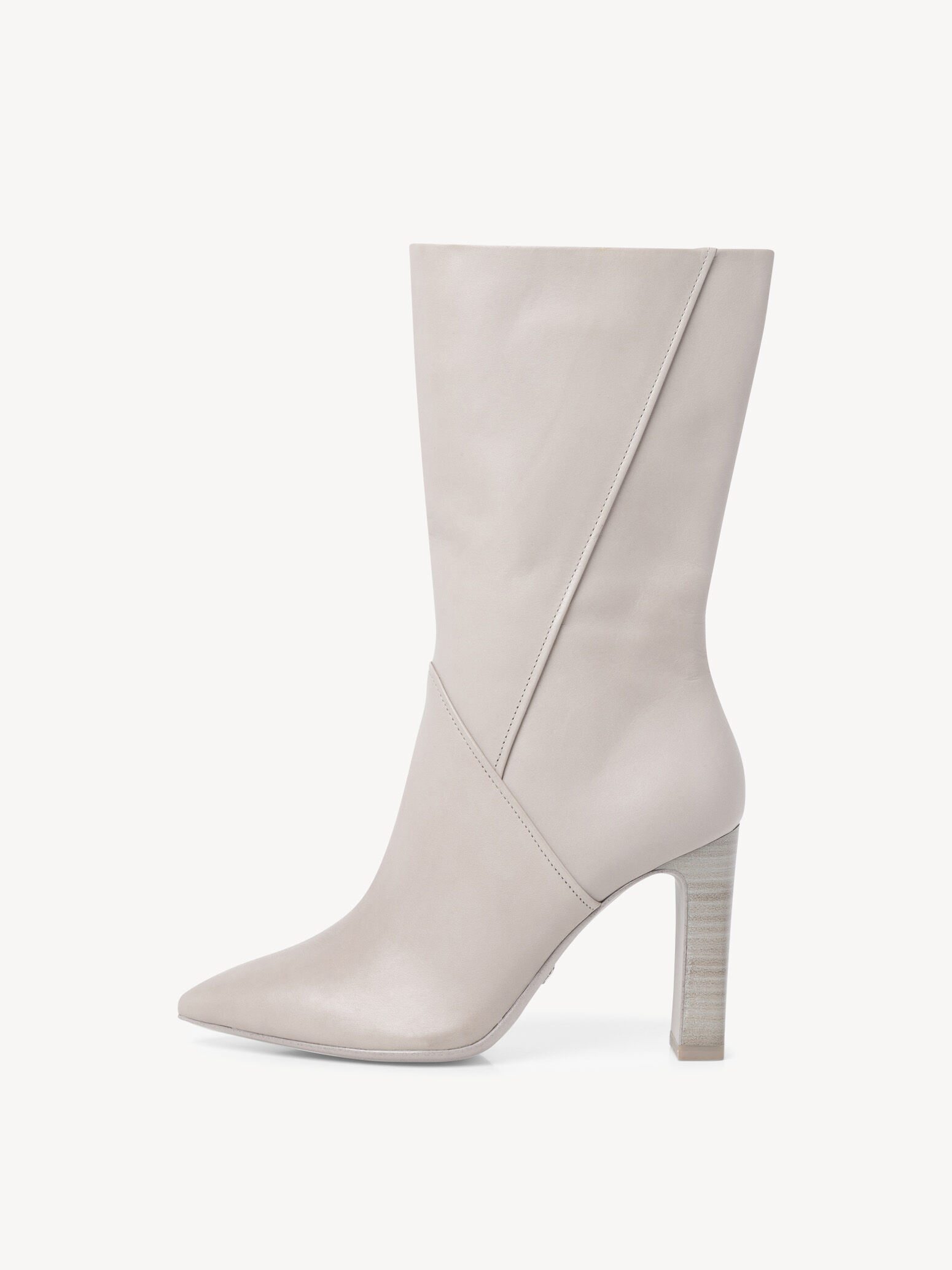 Leather Bootie - Grey