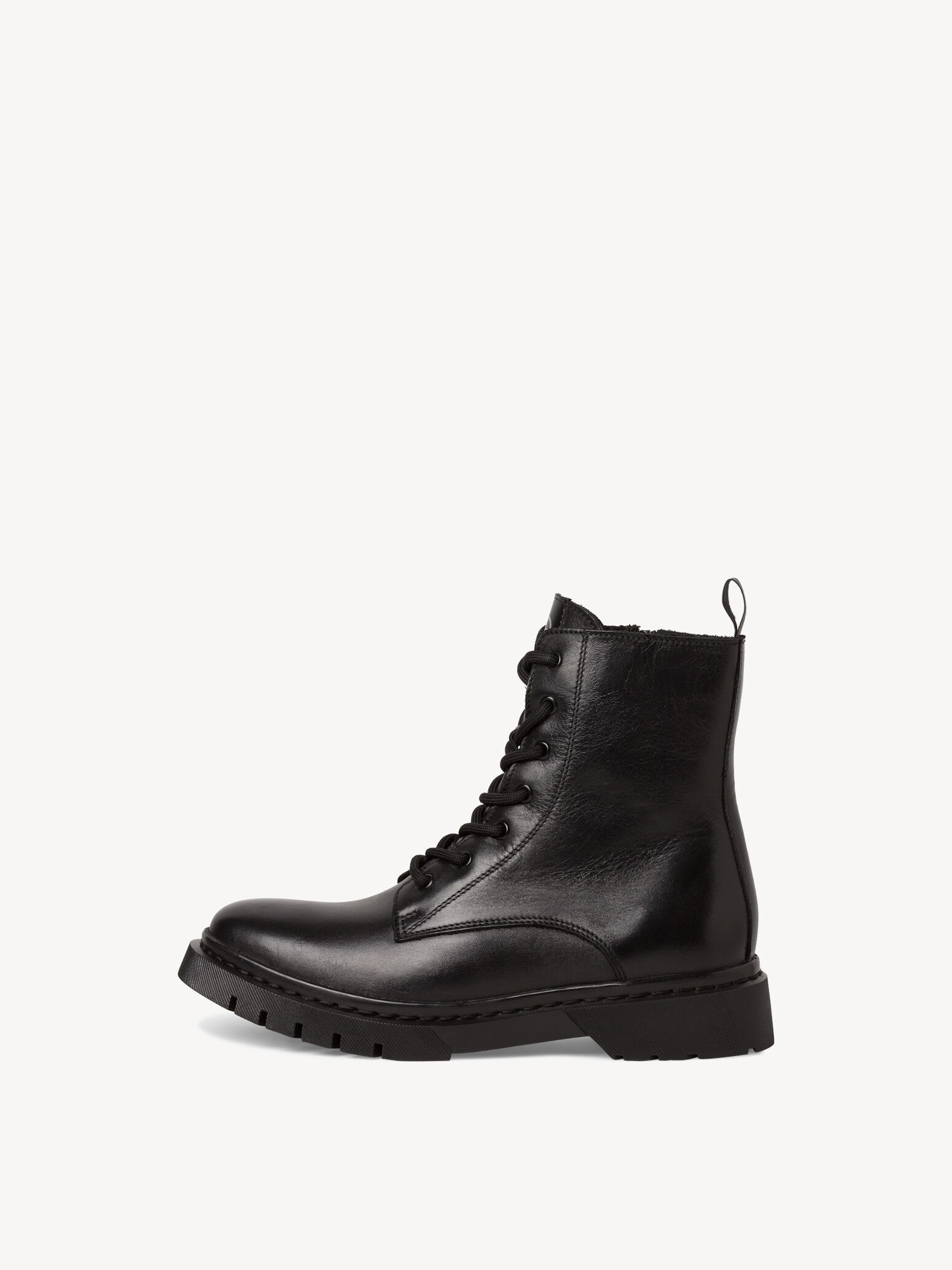 Leather Bootie - Black Warm Lining