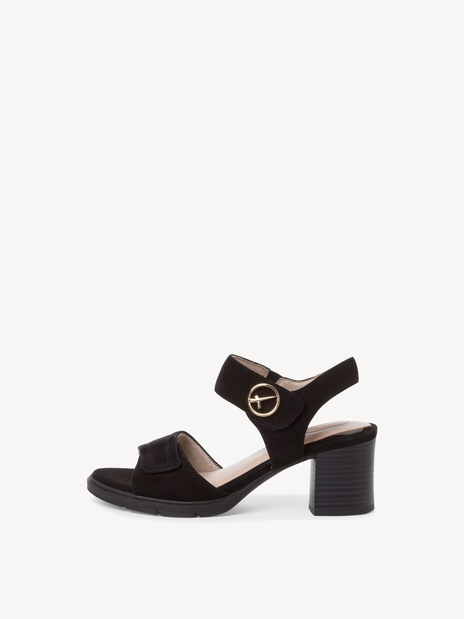 Leather Heeled Sandal - Black