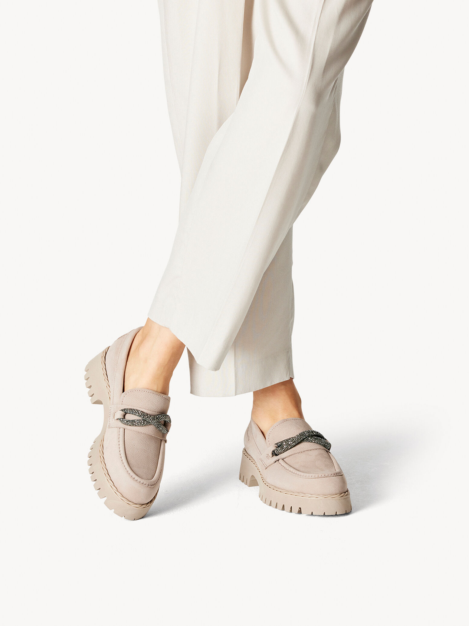 Leather Slipper - Beige