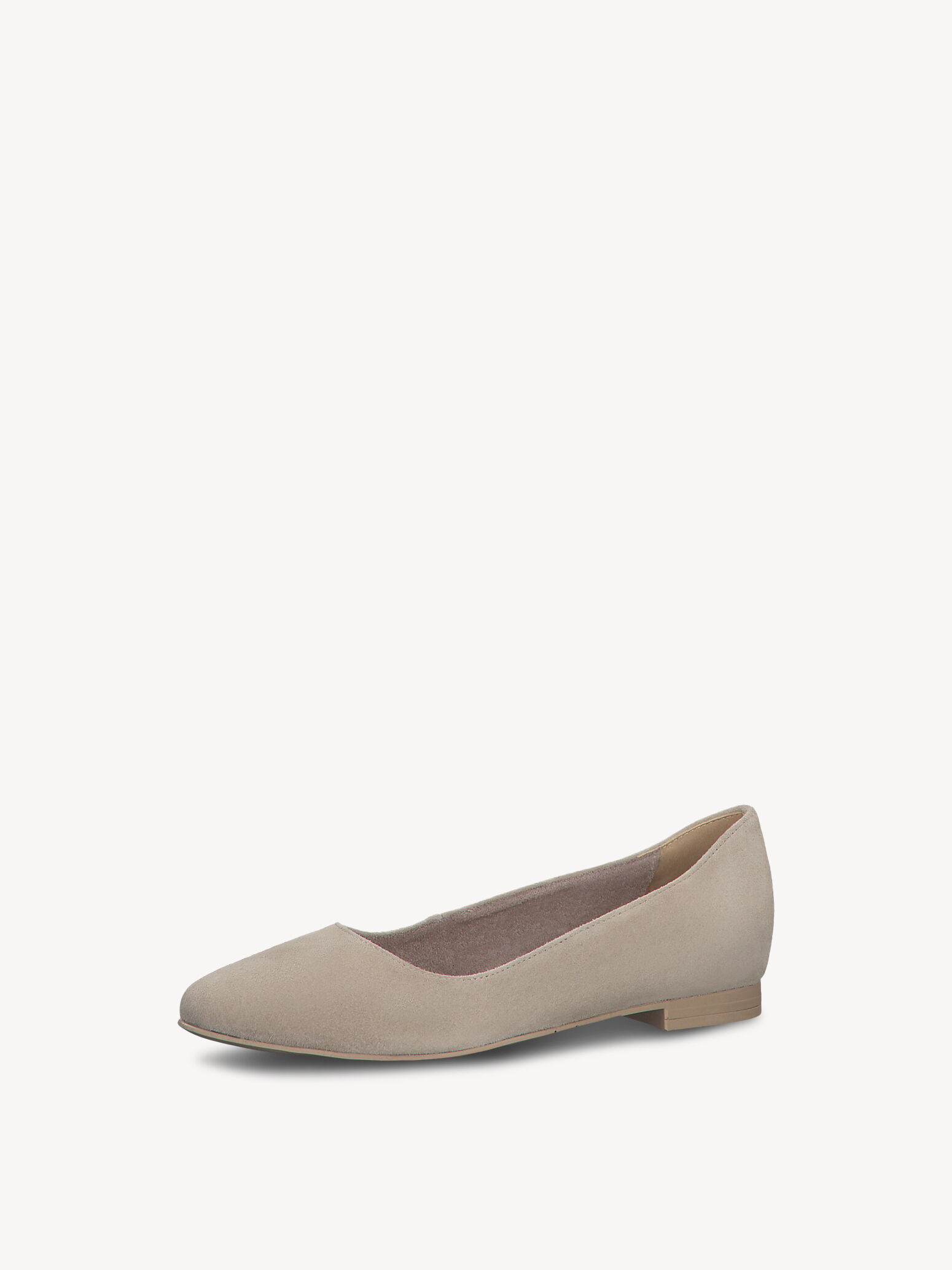 Leather Ballerina - Beige
