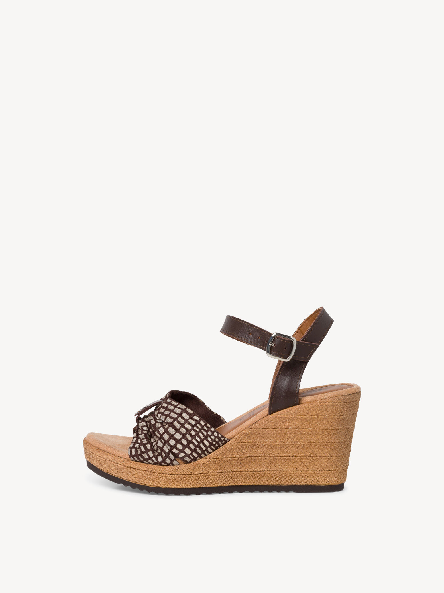 Leather Heeled Sandal - Brown