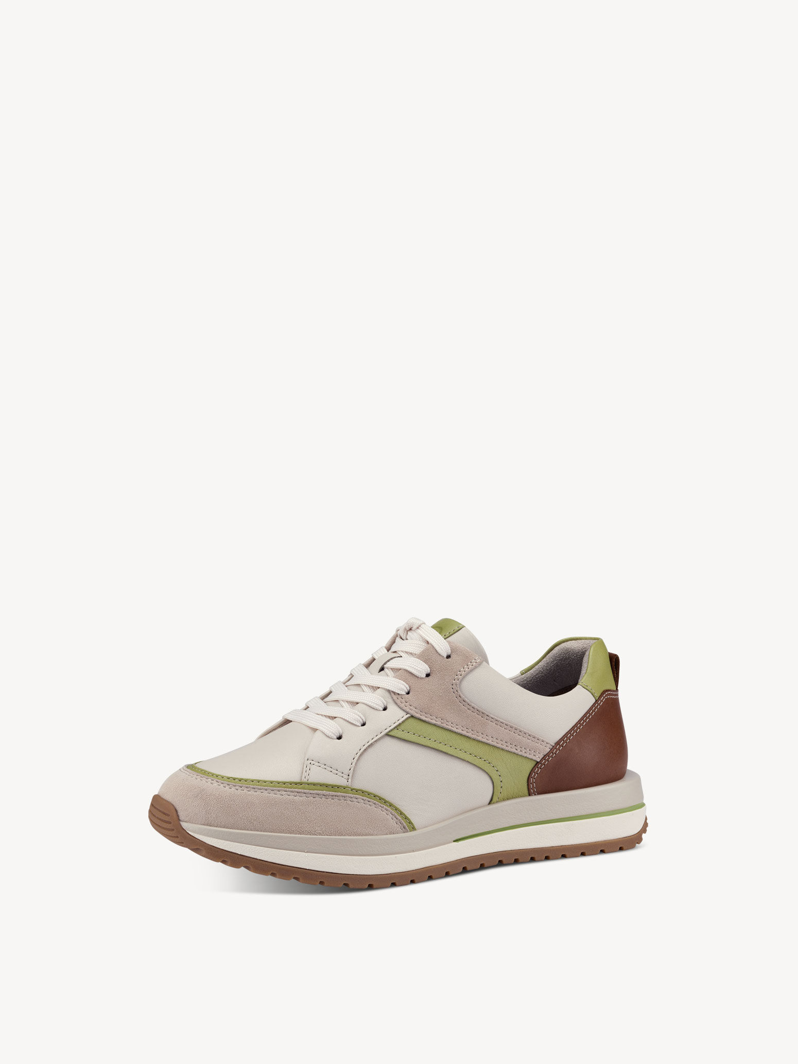 Leather Sneaker - Beige