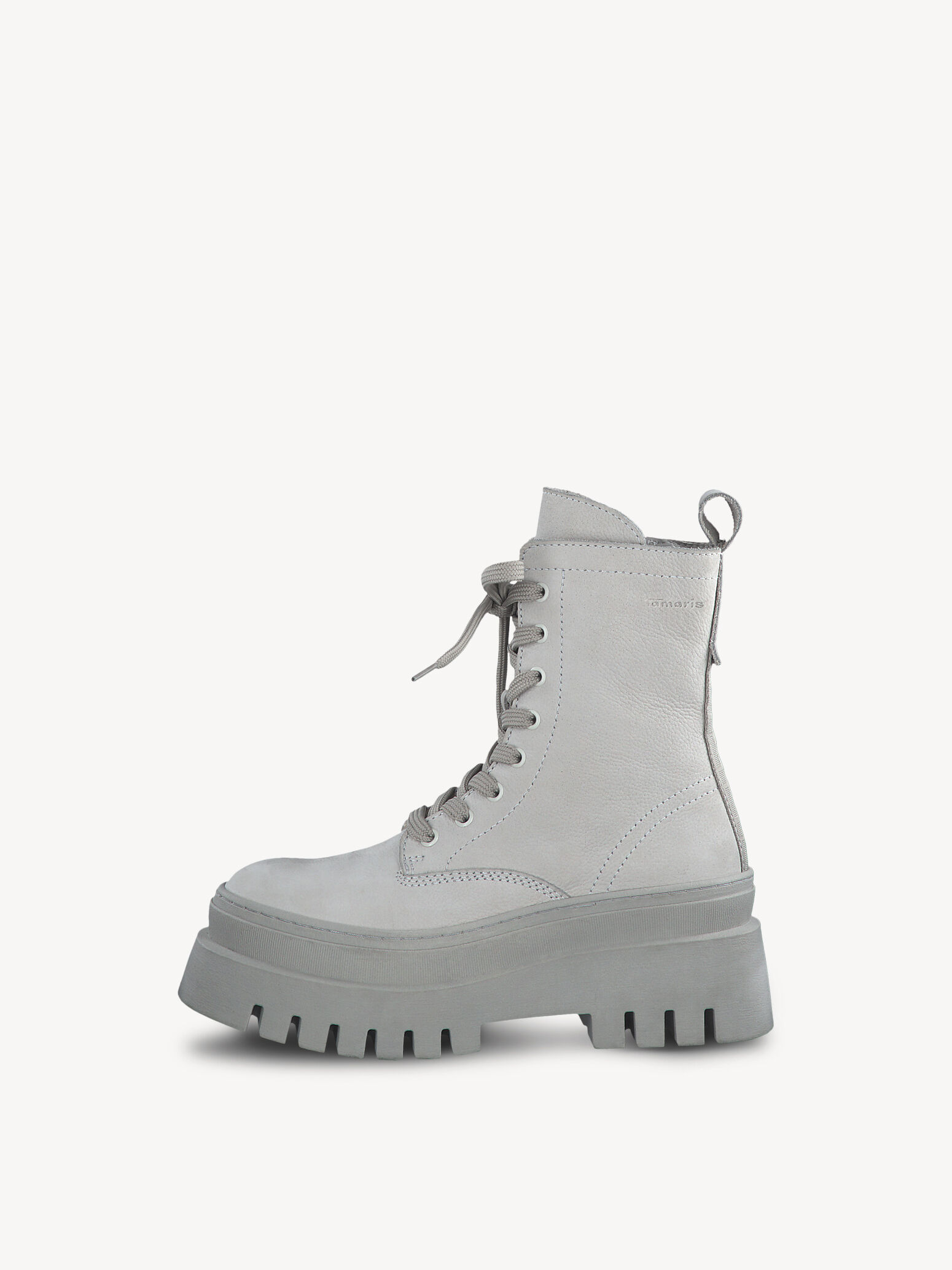 Leather Bootie - Grey