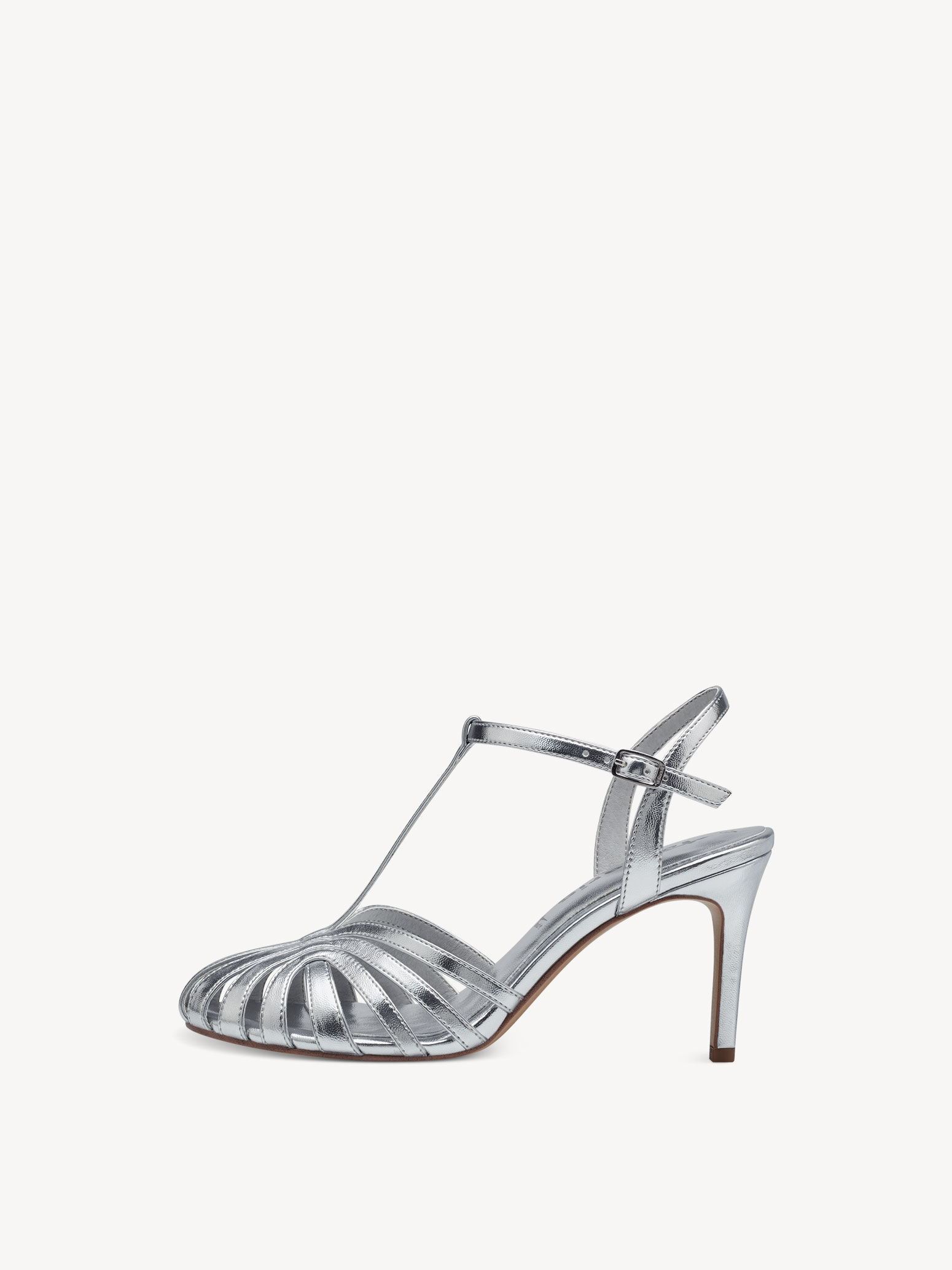 Heeled Sandal - Metallic