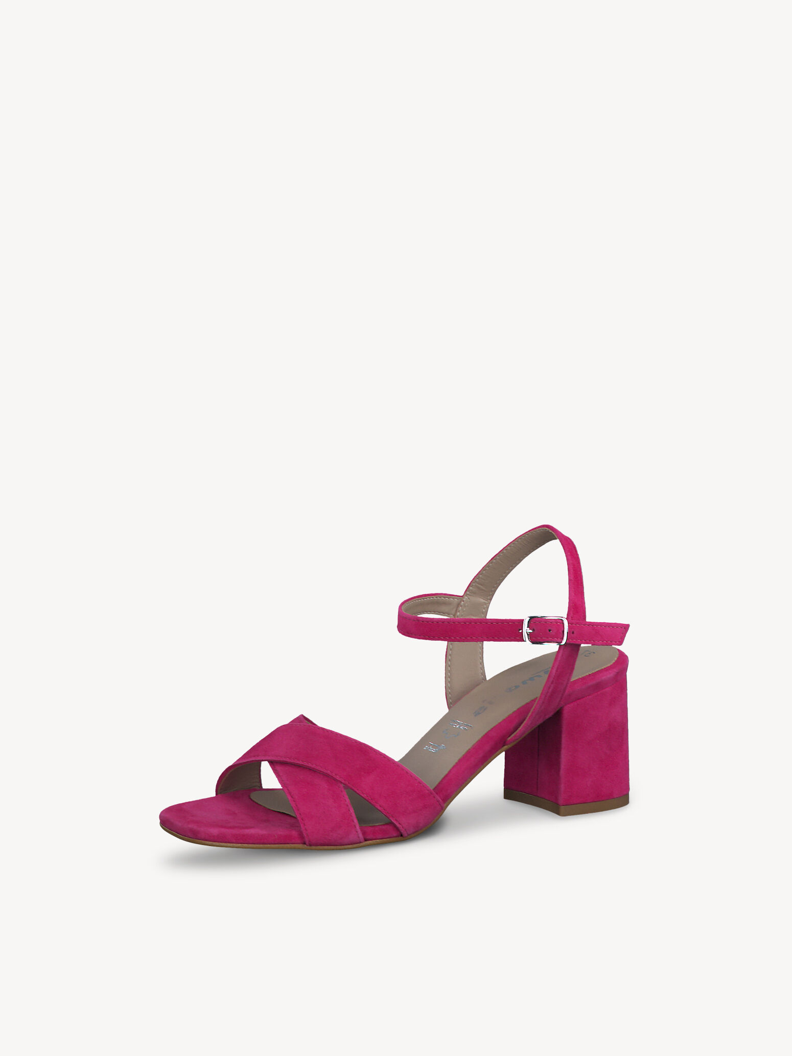 Leather Heeled Sandal - Pink