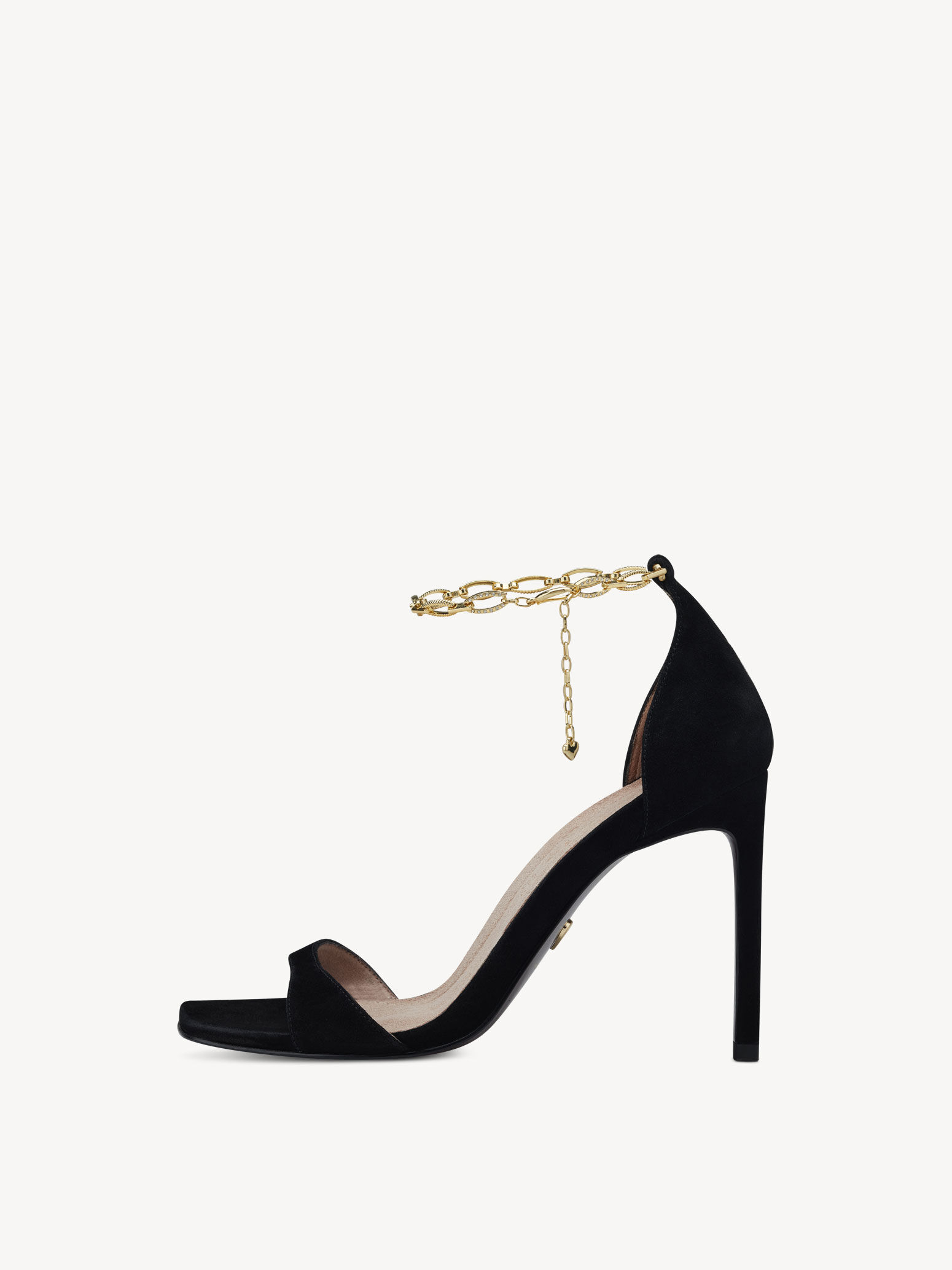 Leather Heeled Sandal - Black