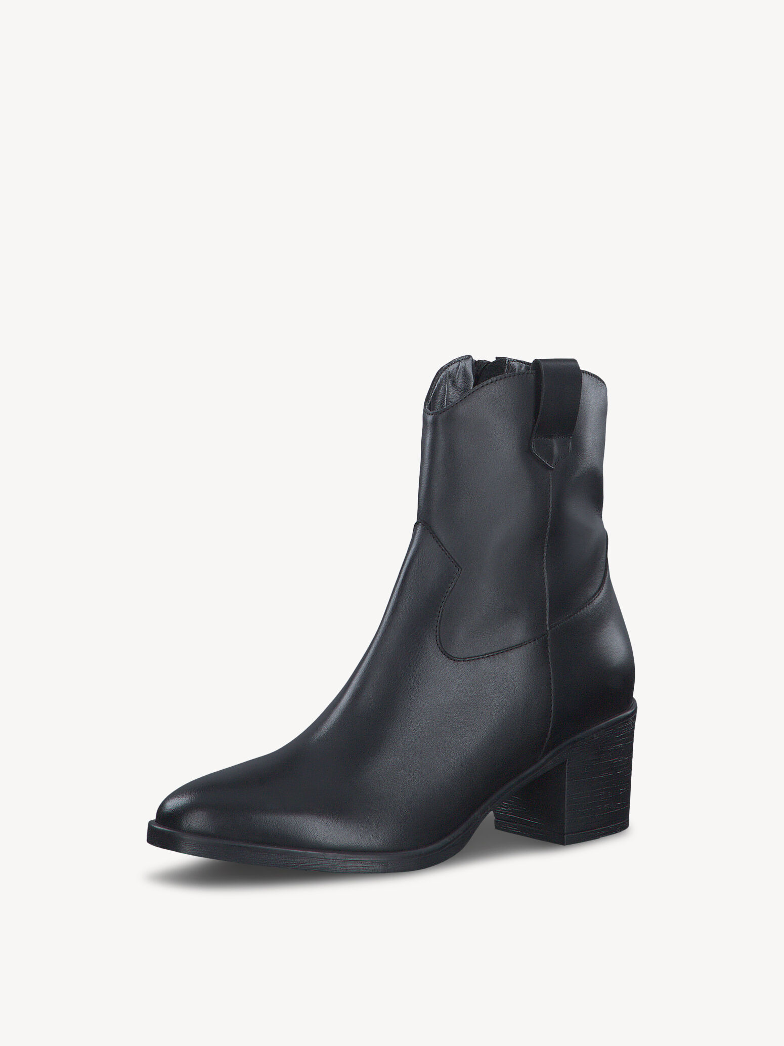 Leather Bootie - Black