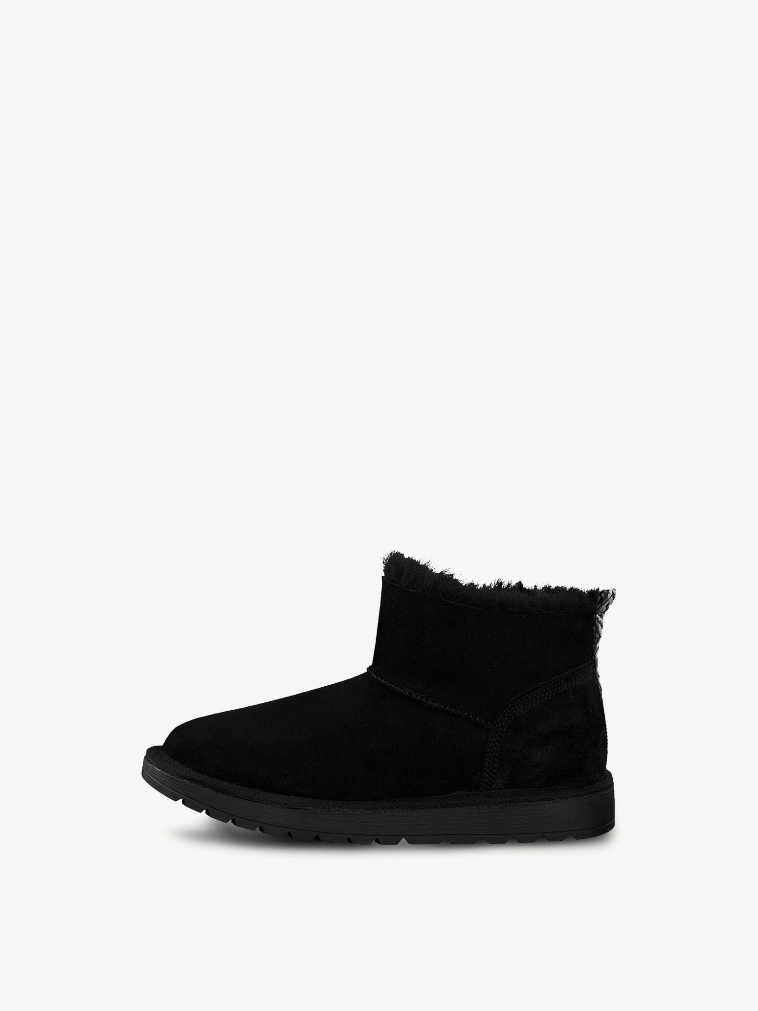 Leather Bootie - Black Warm Lining