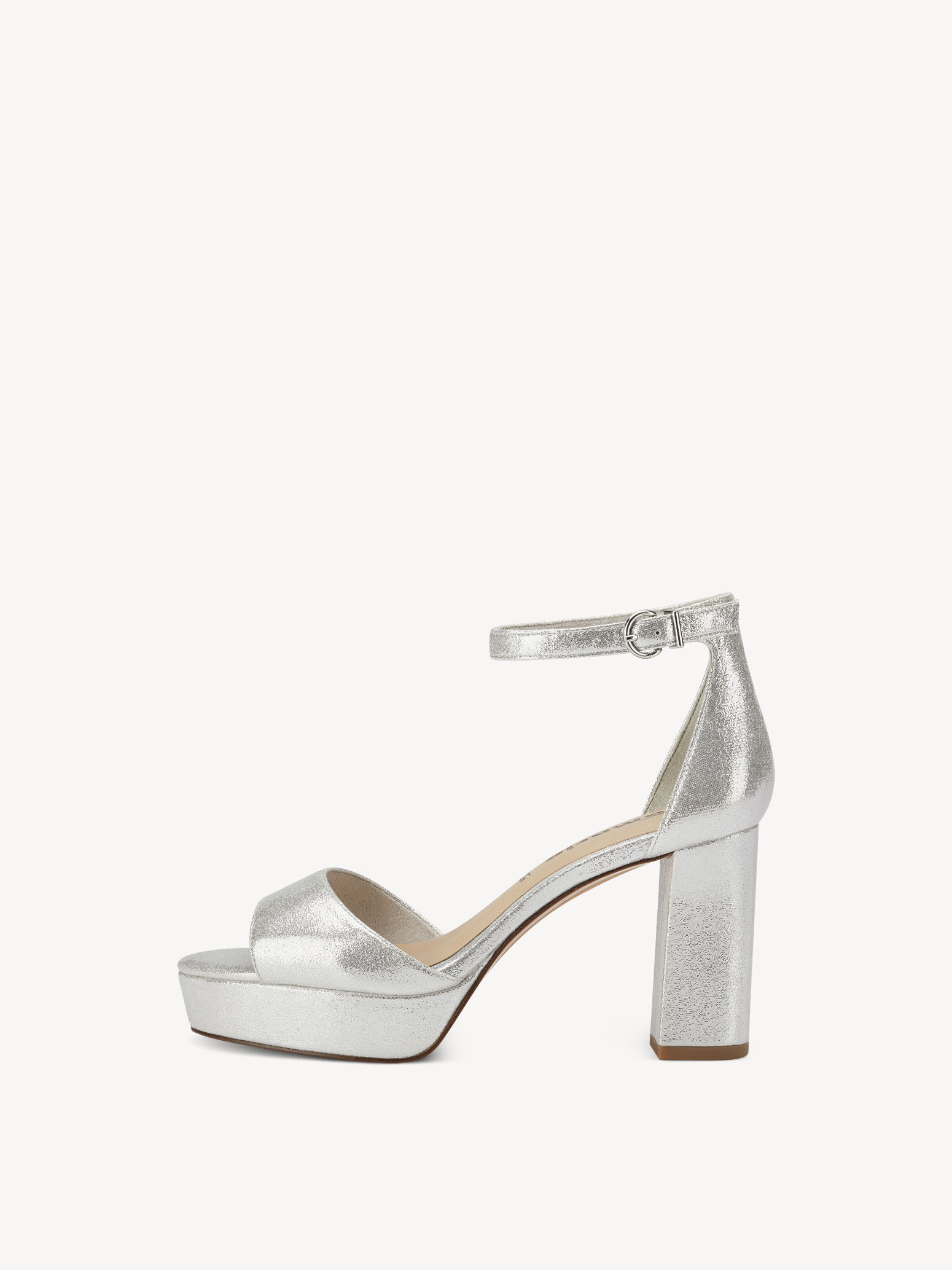 Heeled Sandal - Metallic