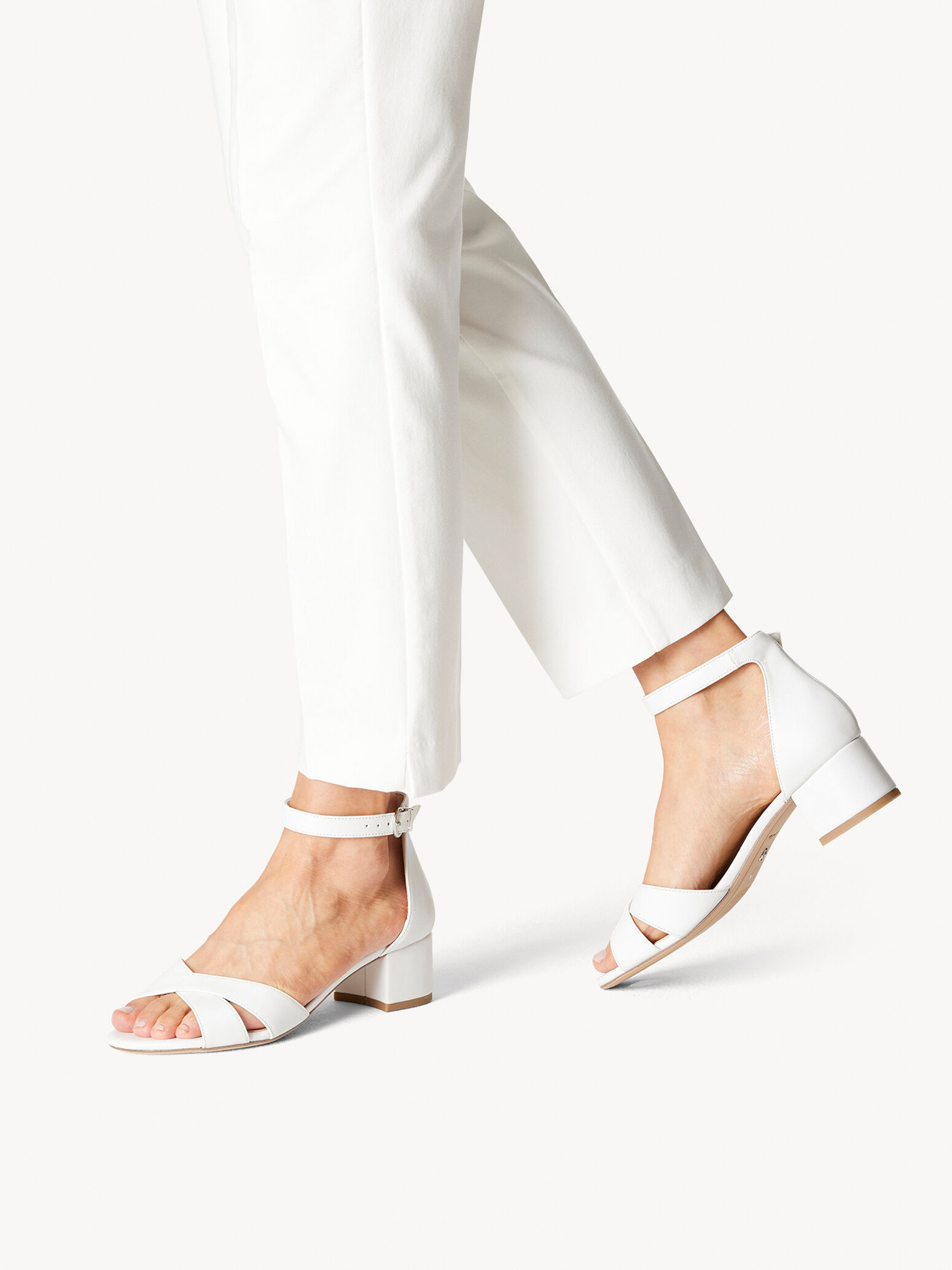 Heeled Sandal - White