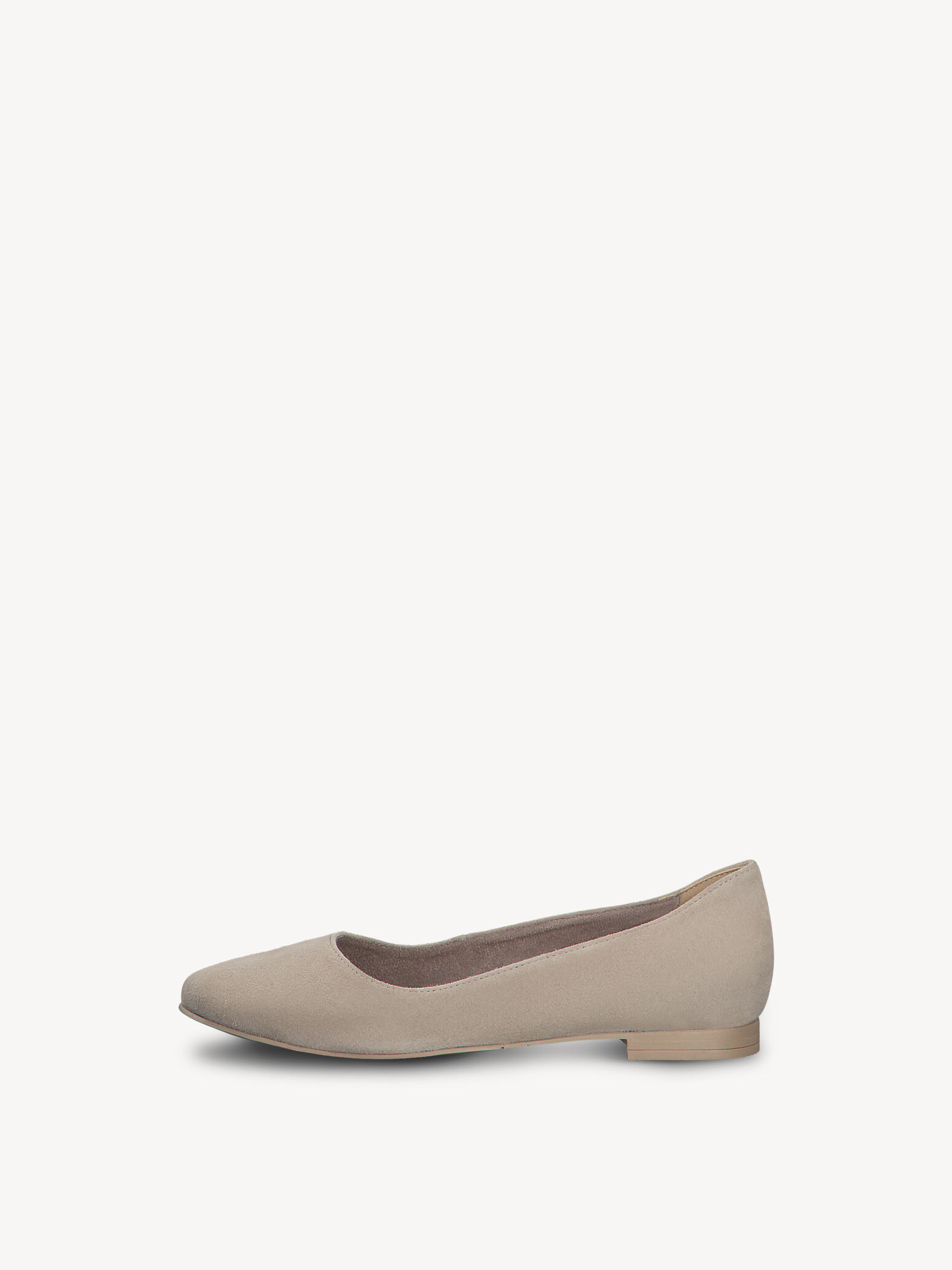 Leather Ballerina - Beige