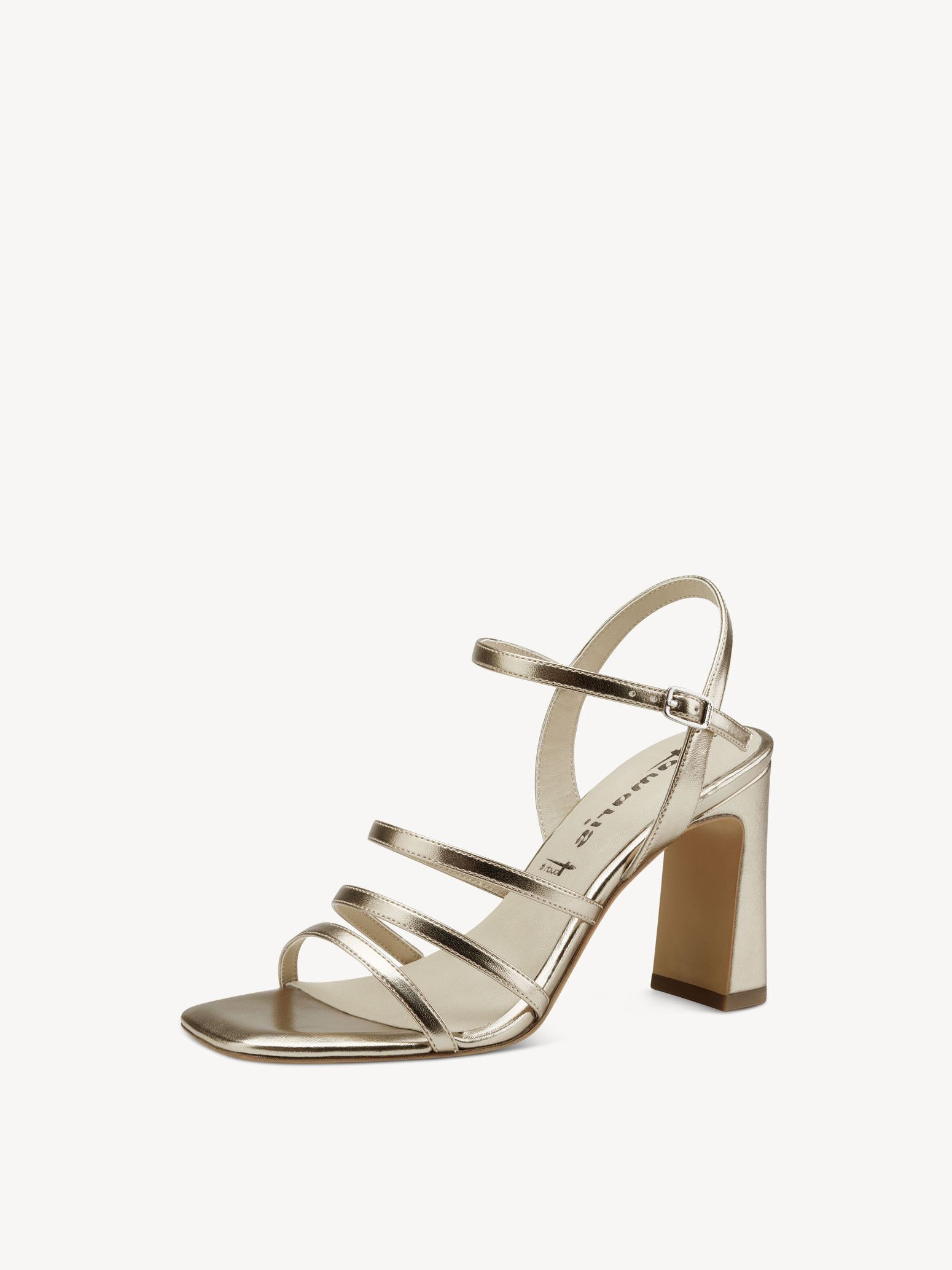 Heeled Sandal - Metallic