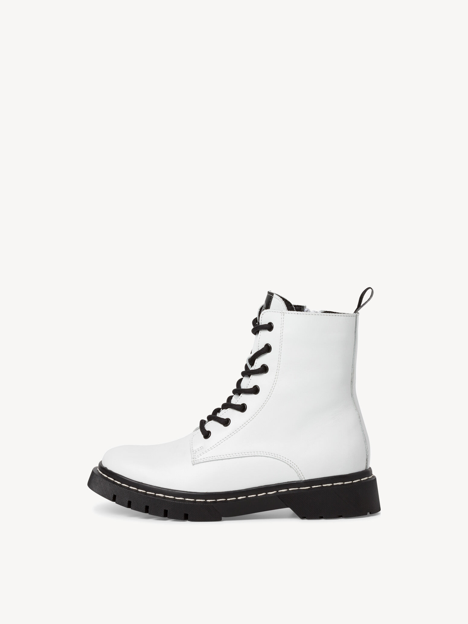 Leather Bootie - White