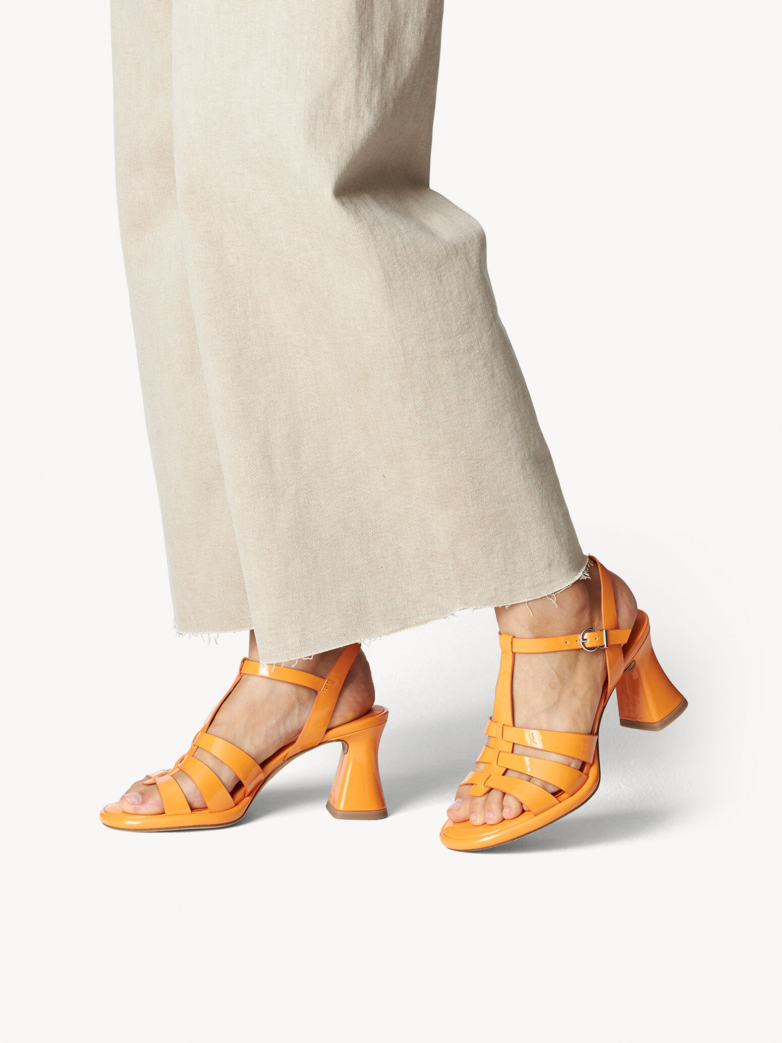 Heeled Sandal - Orange