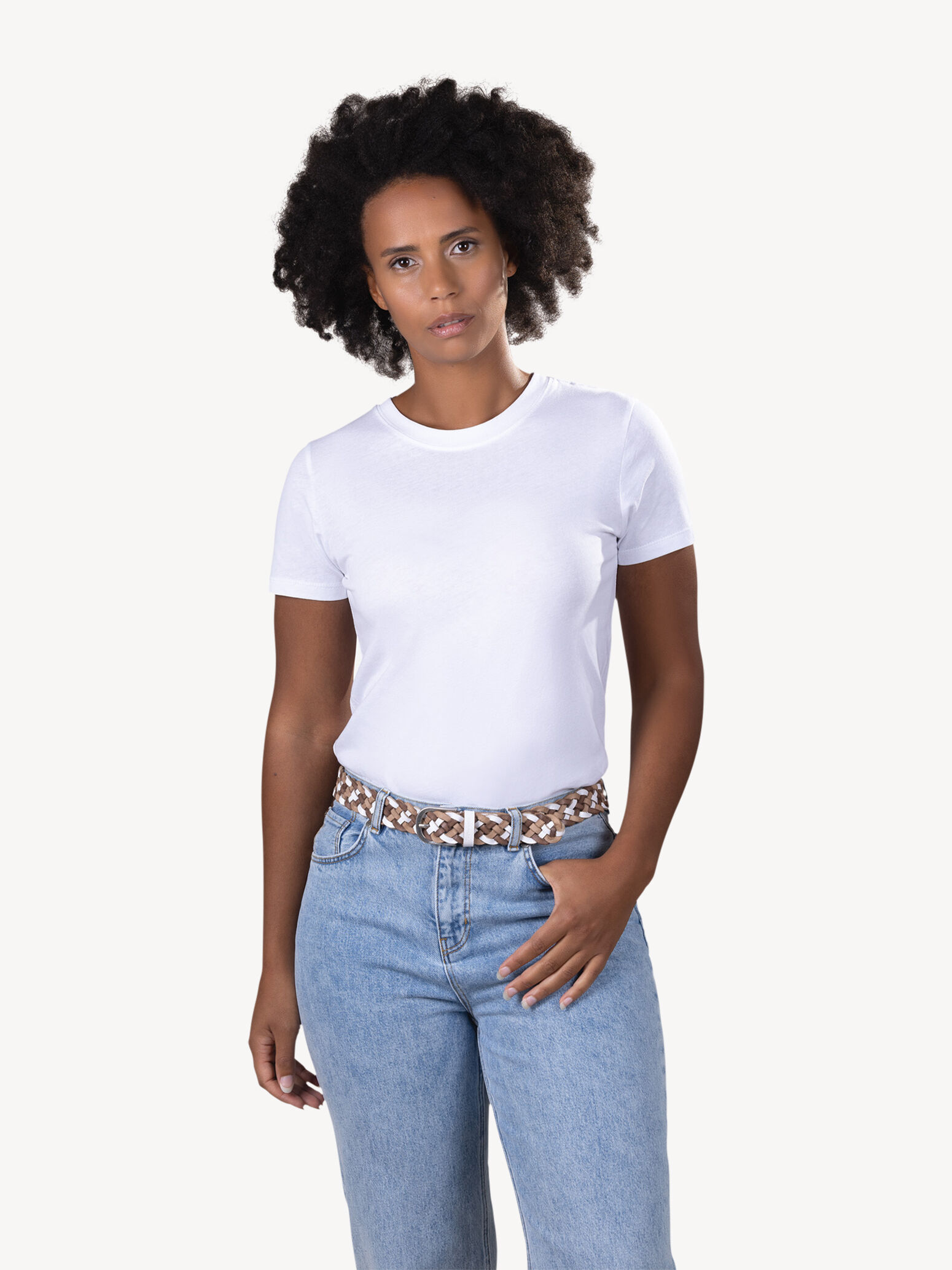 Leather Belt - White