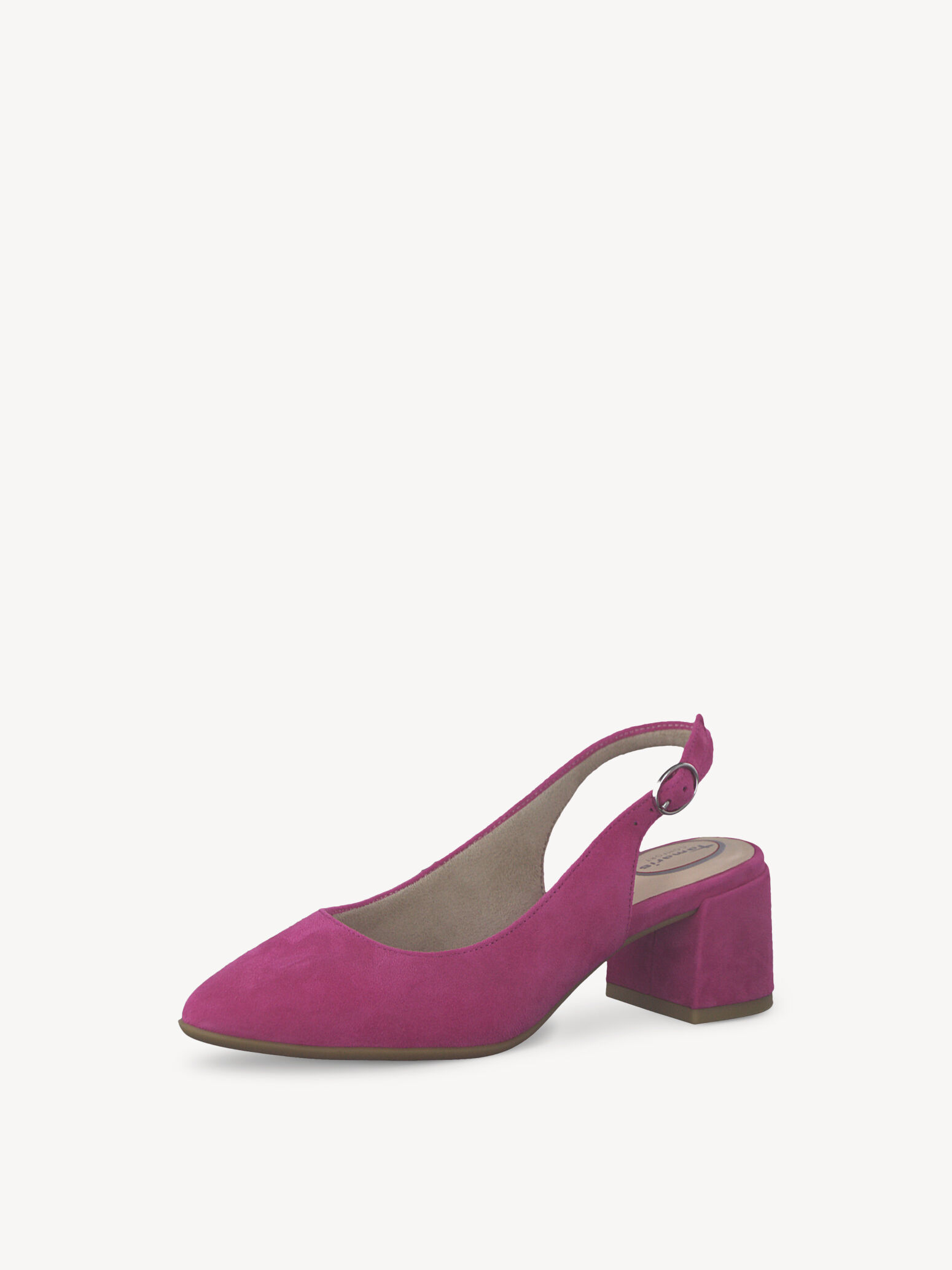 Leather Sling Pumps - Pink