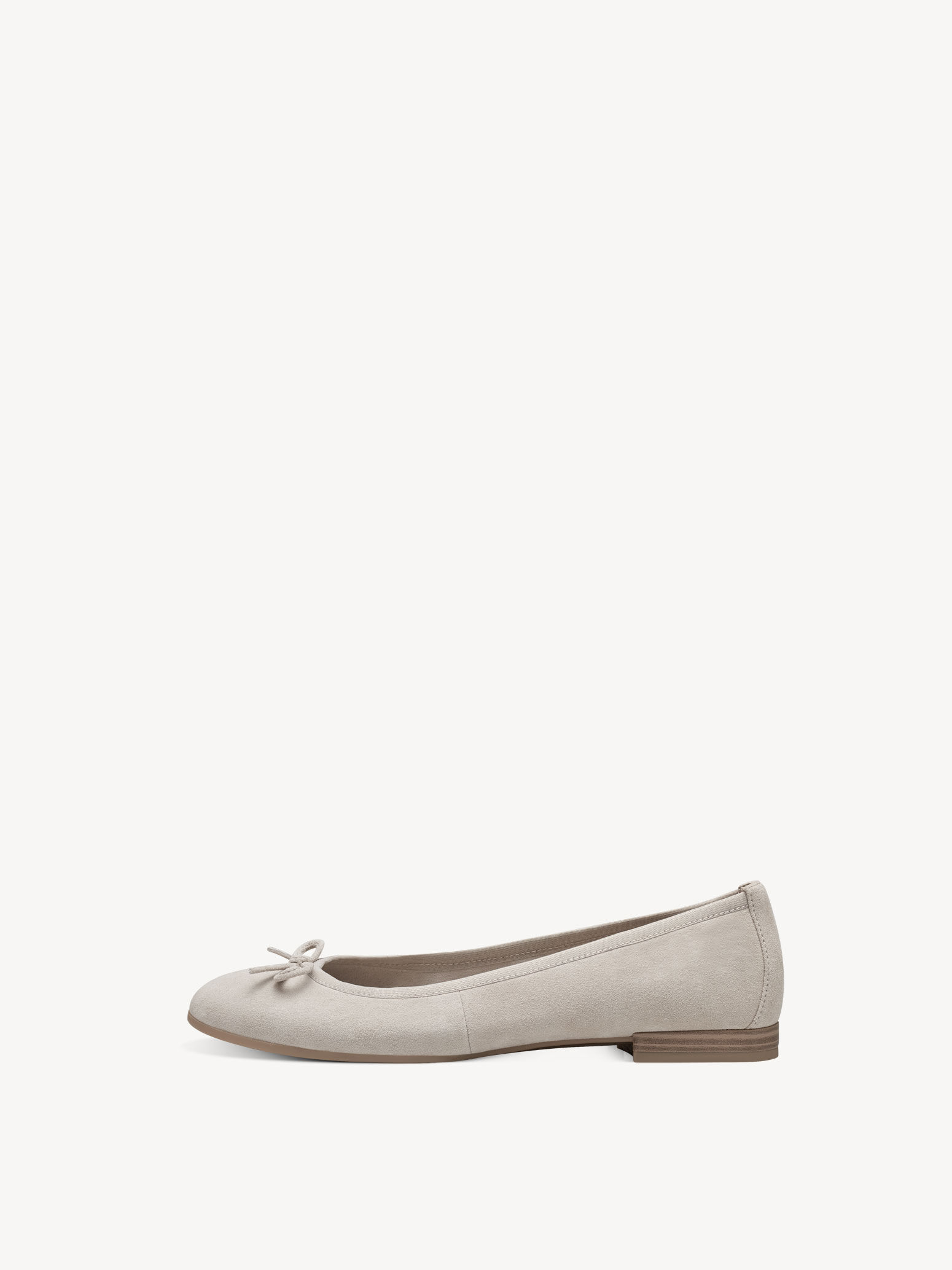 Leather Ballerina - Beige