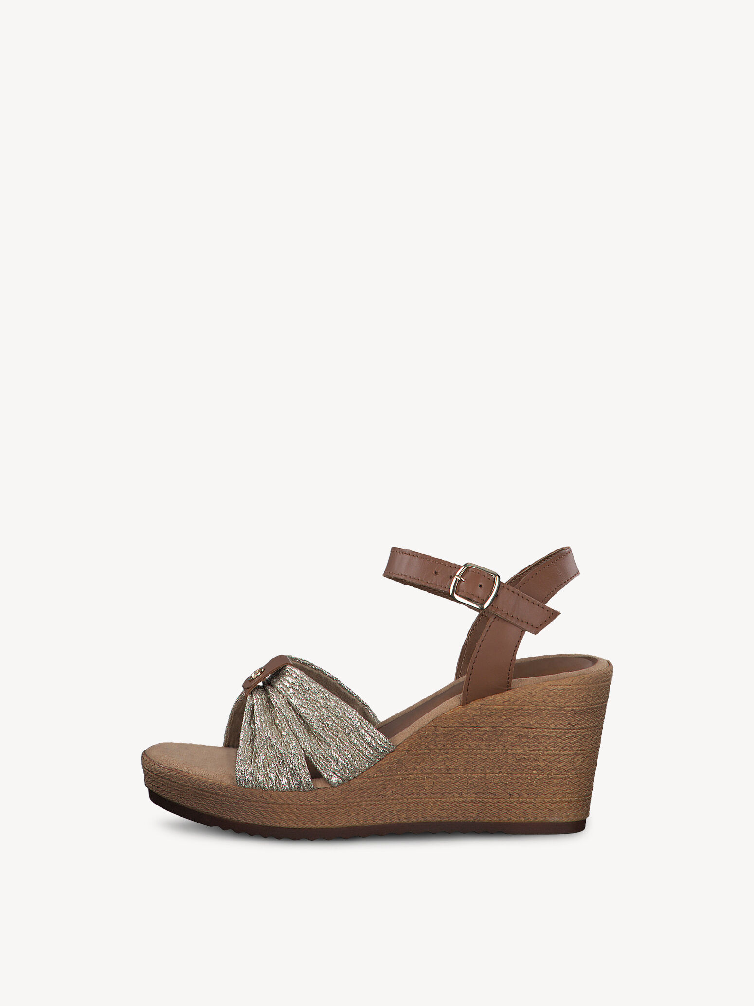 Leather Heeled Sandal - Brown