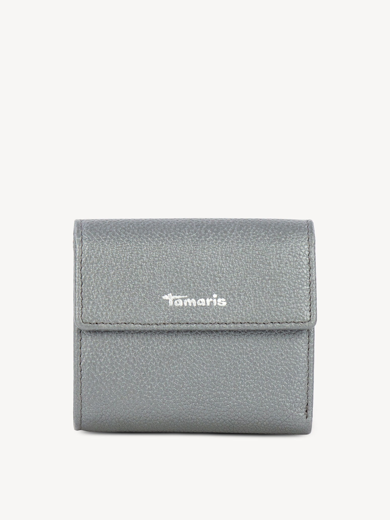 Leather Wallet - Silver