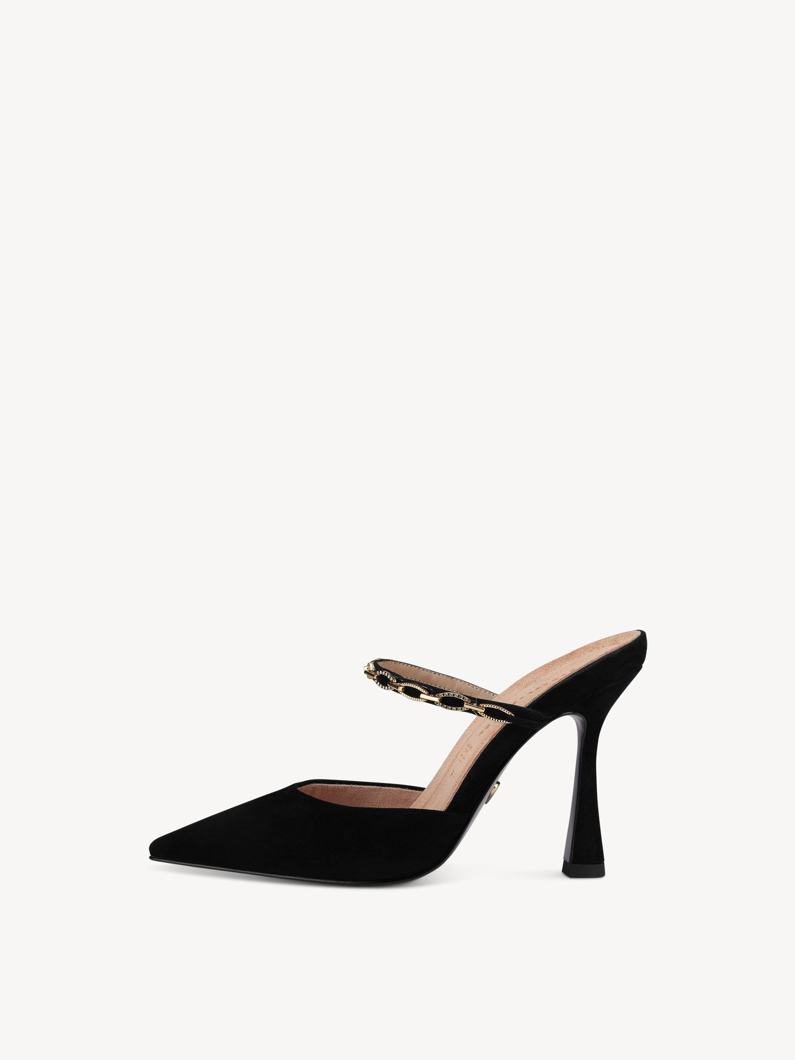 Leather Heeled Sandal - Black