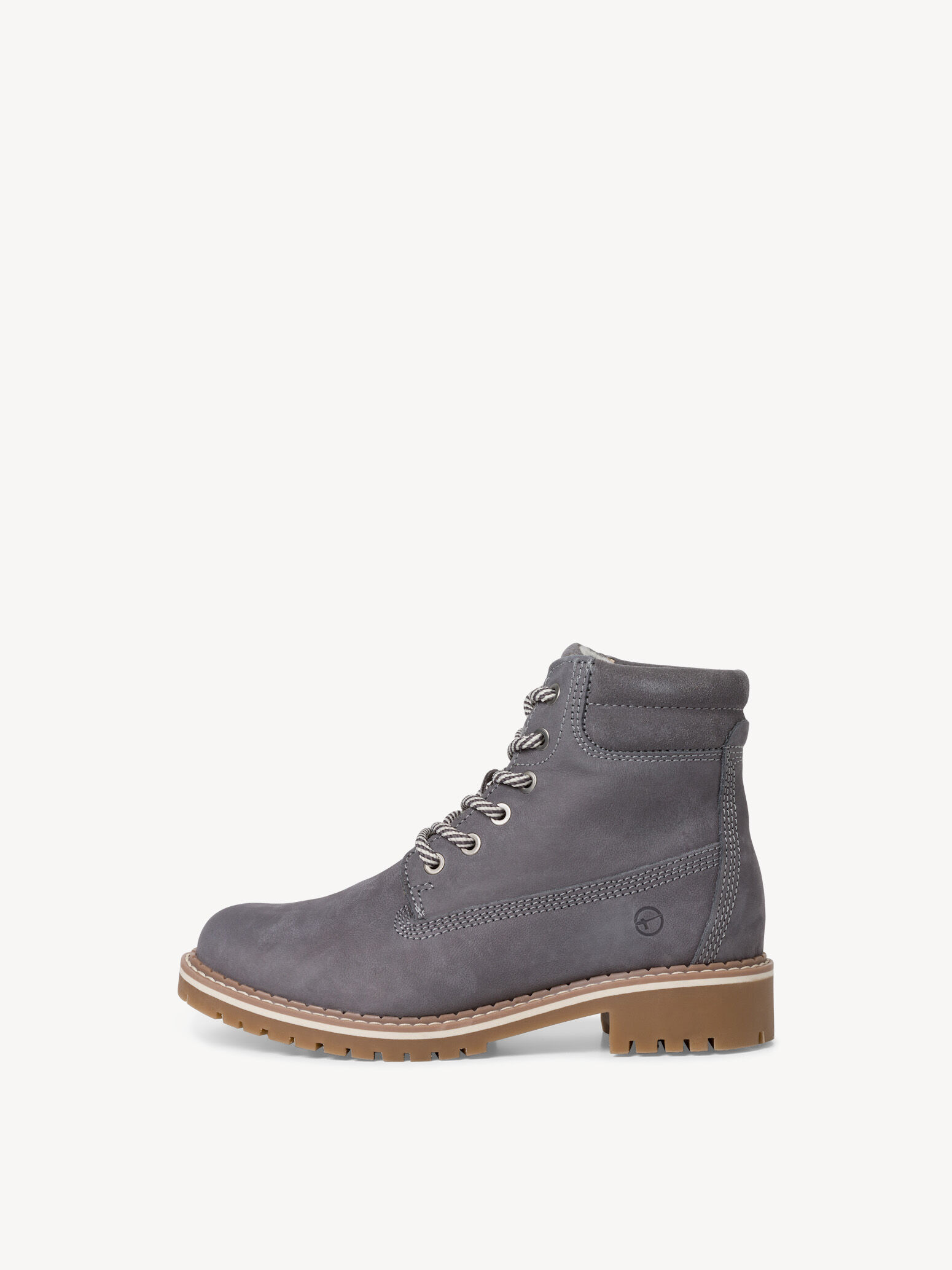 Leather Bootie - Grey Warm Lining