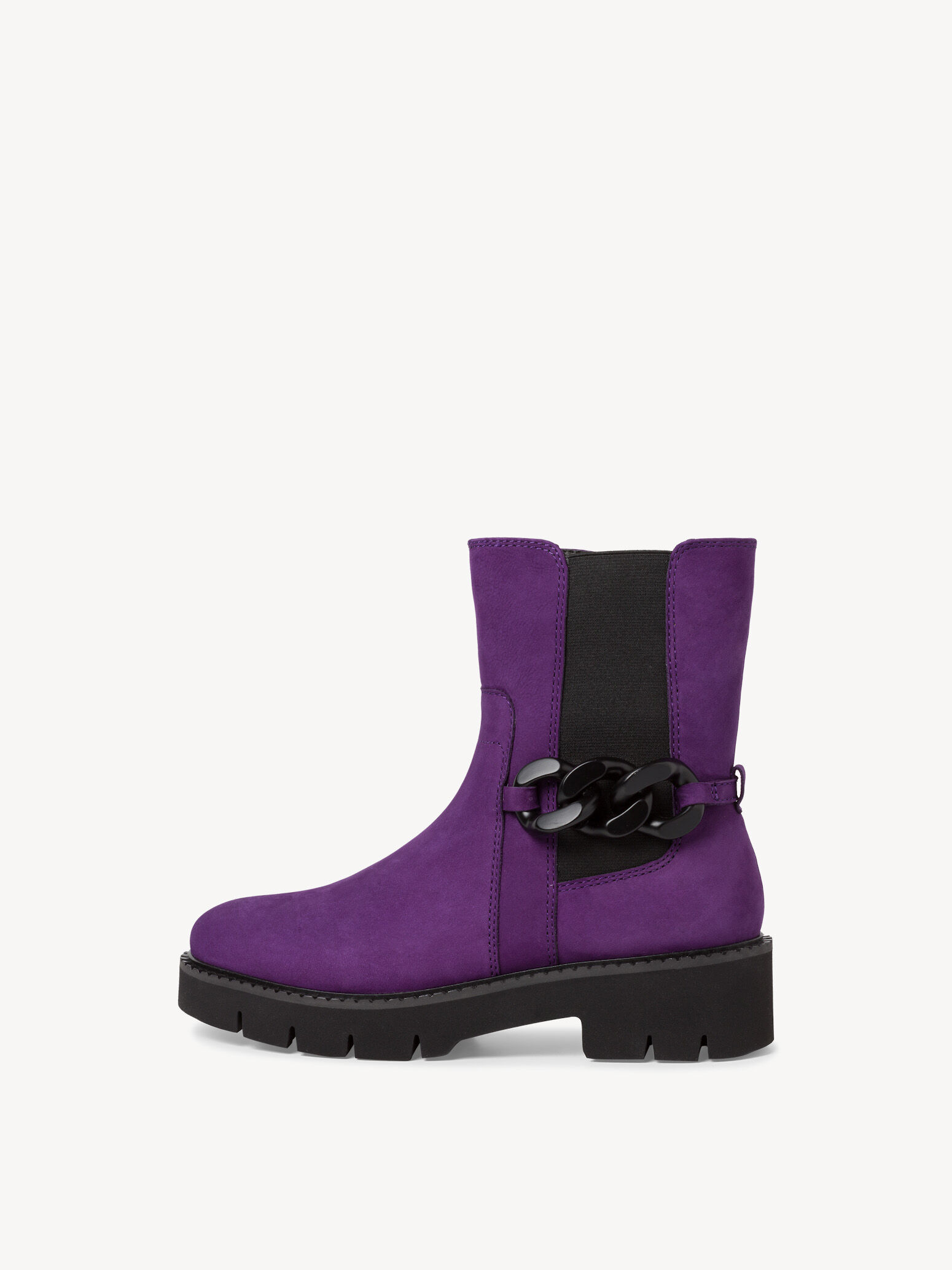 Leather Chelsea Boot - Purple
