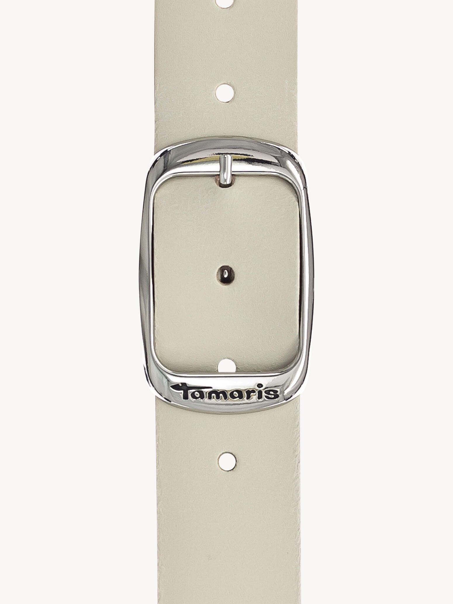 Leather Belt - Beige