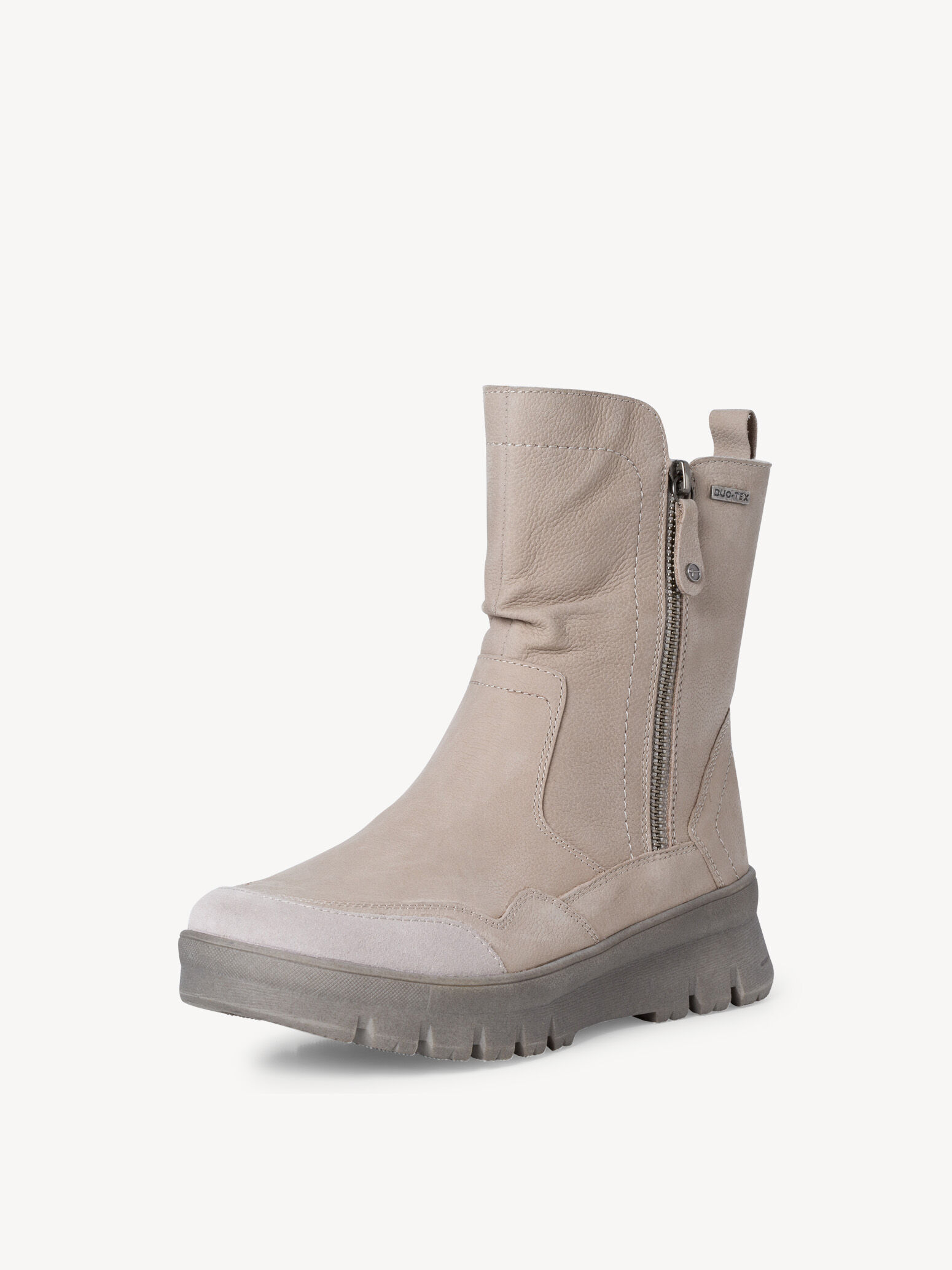 Leather Bootie - Grey