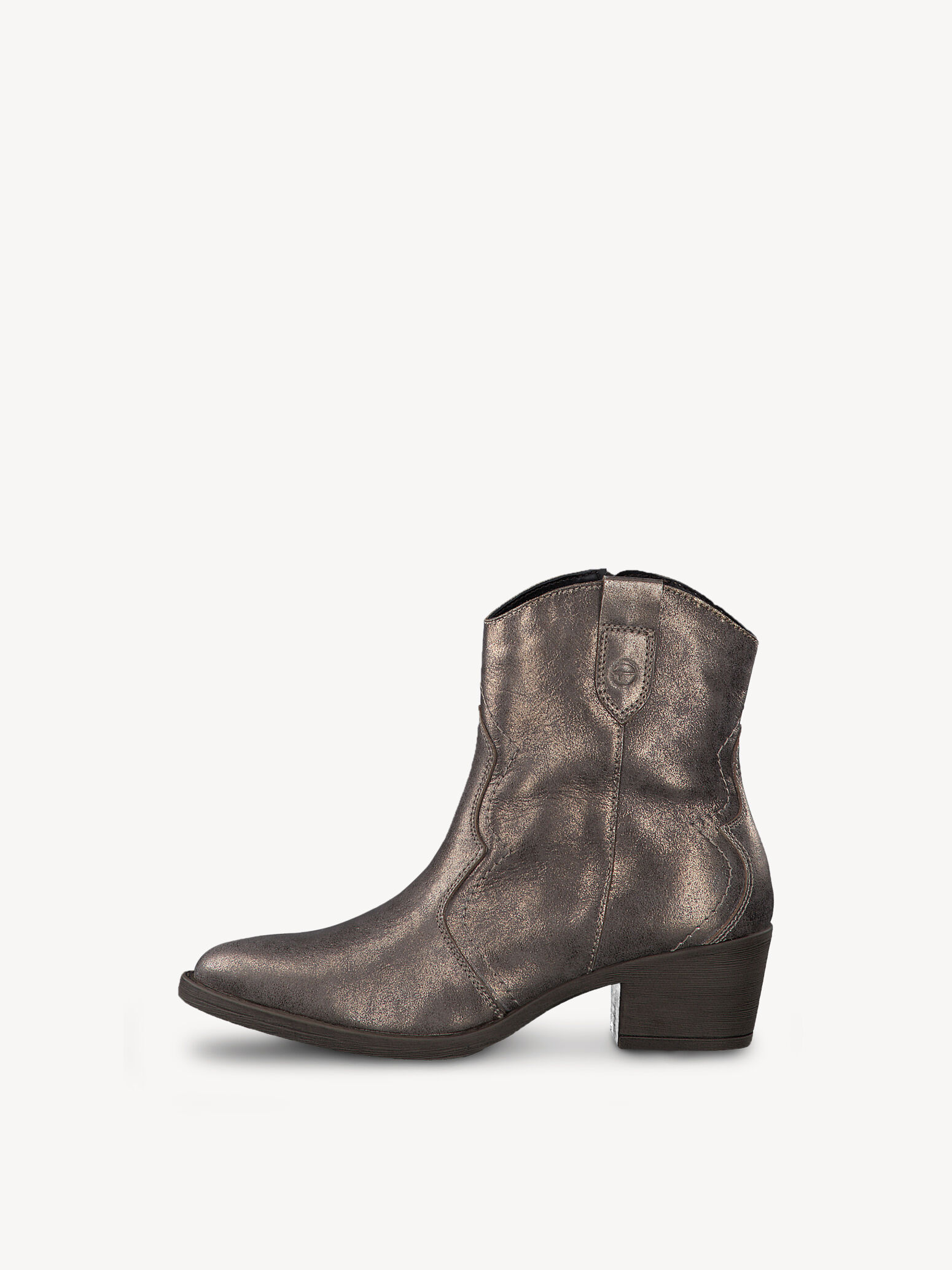 Leather Cowboy Boots - Metallic