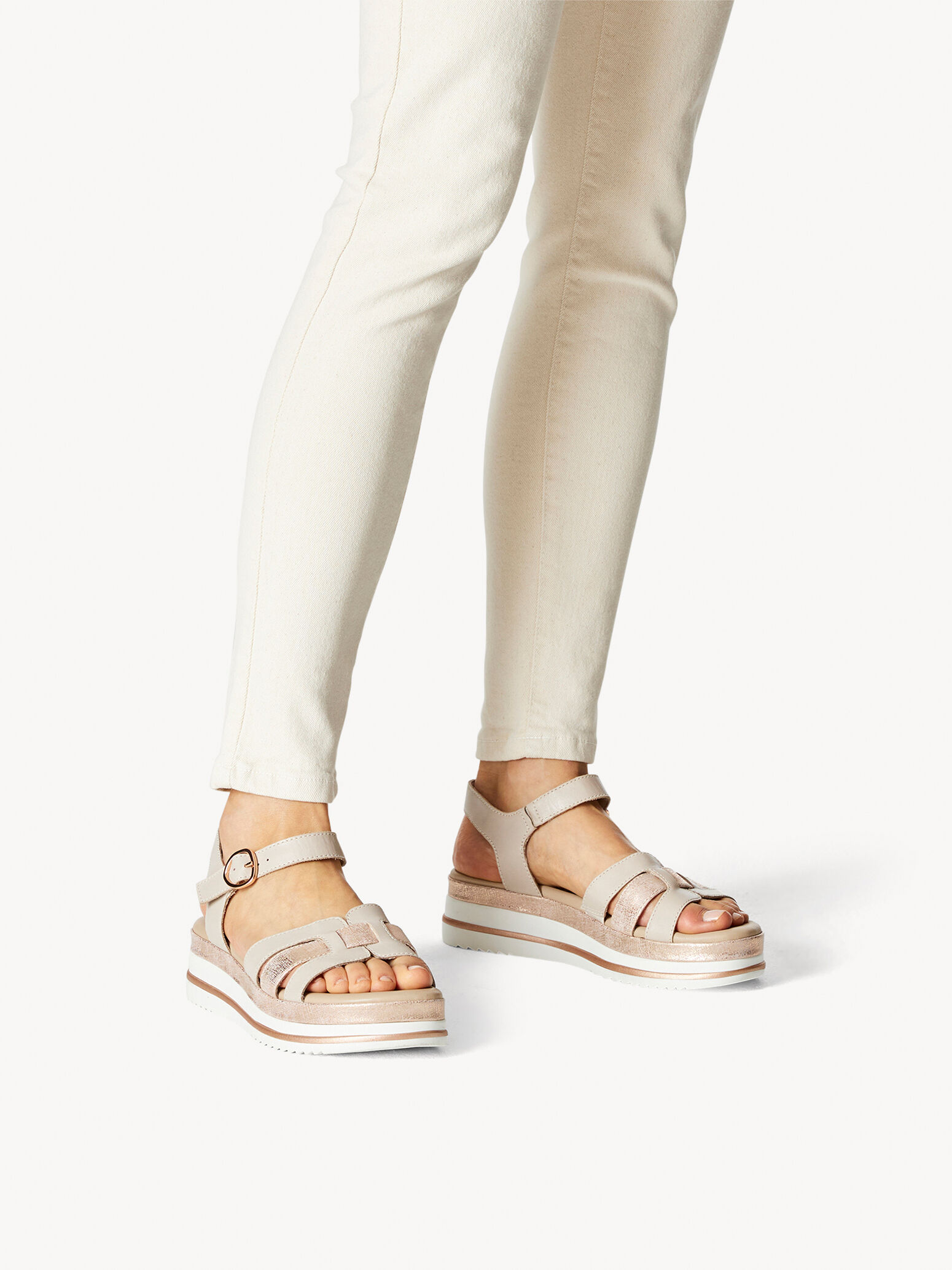 Leather Sandal - Grey