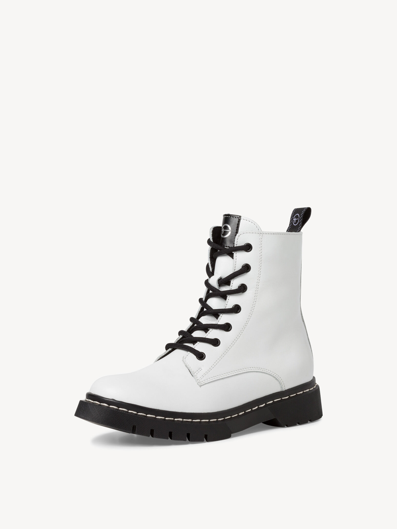 Leather Bootie - White