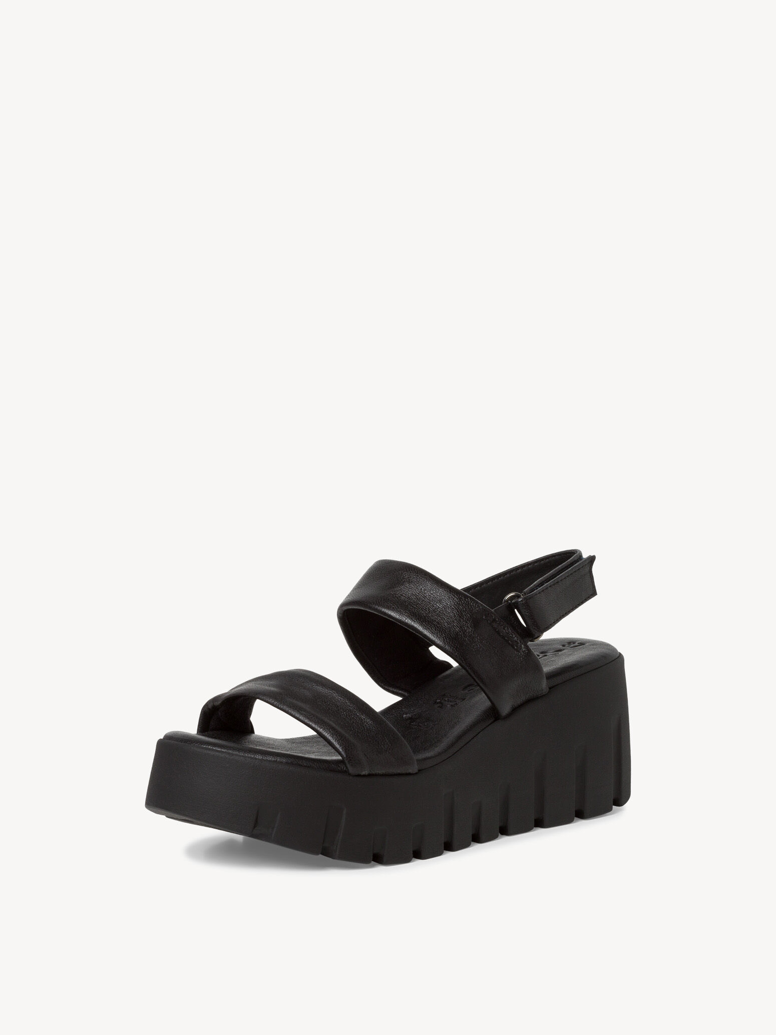 Leather Heeled Sandal - Black