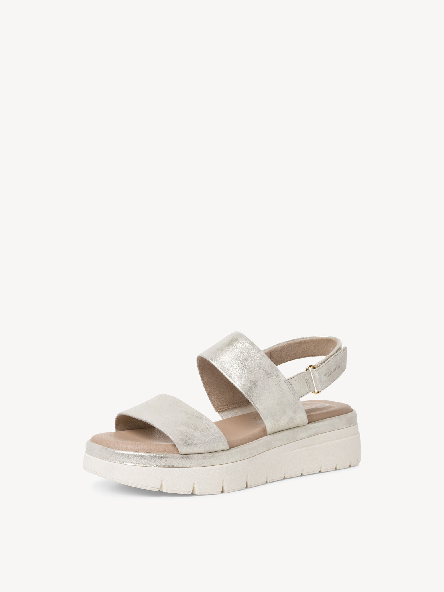 Leather Sandal - Metallic