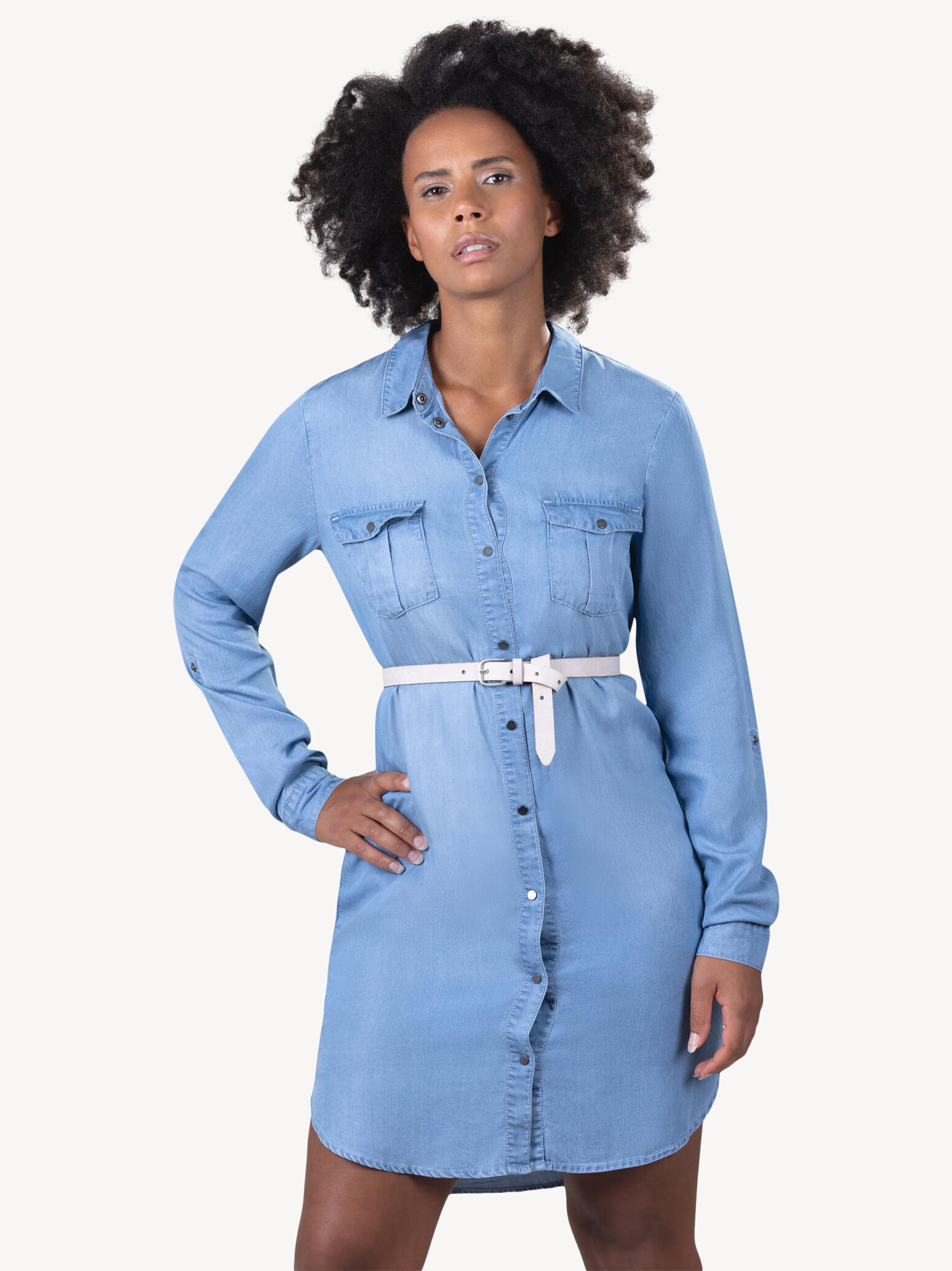 Leather Belt - Beige