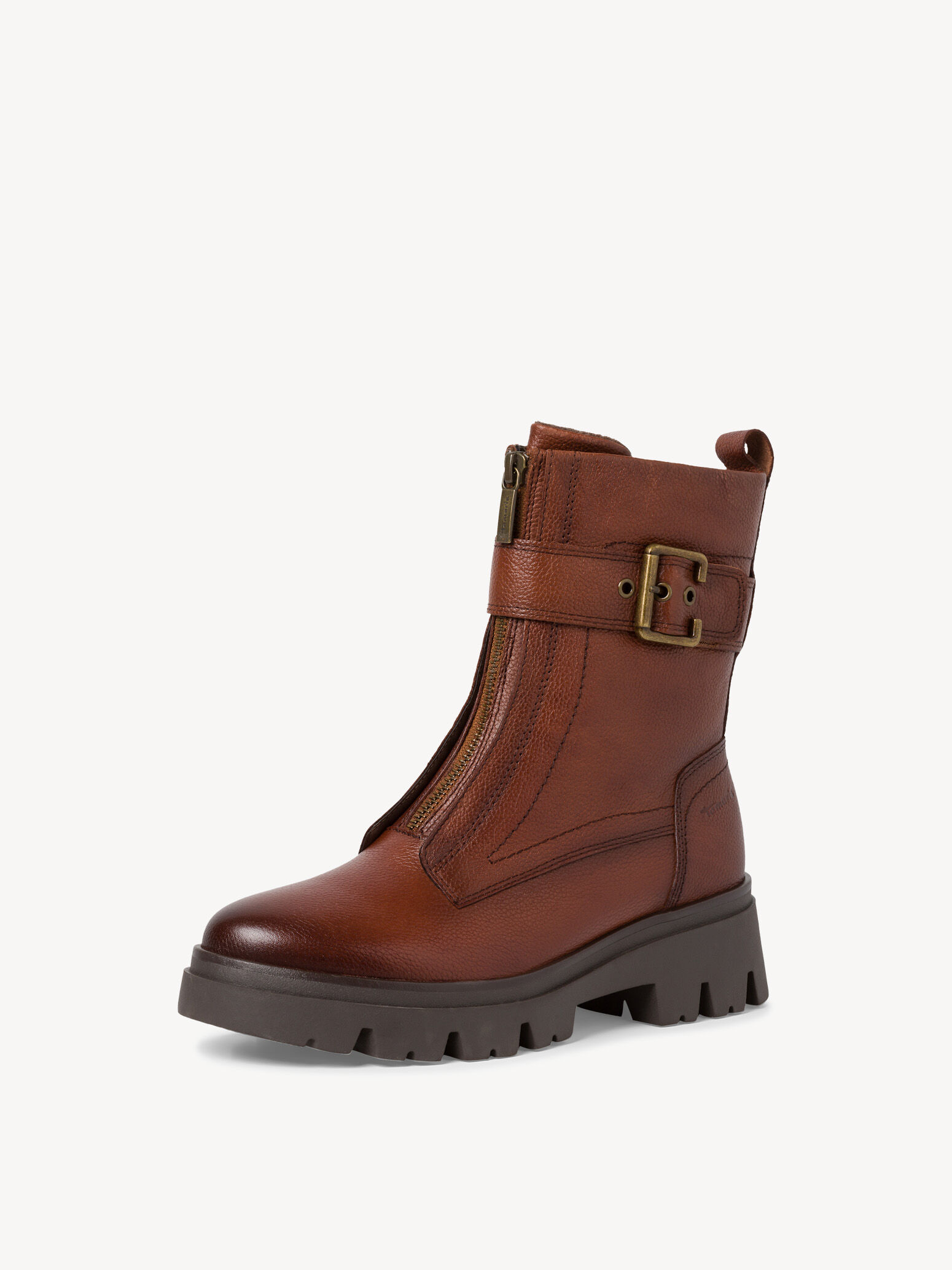 Leather Bootie - Brown