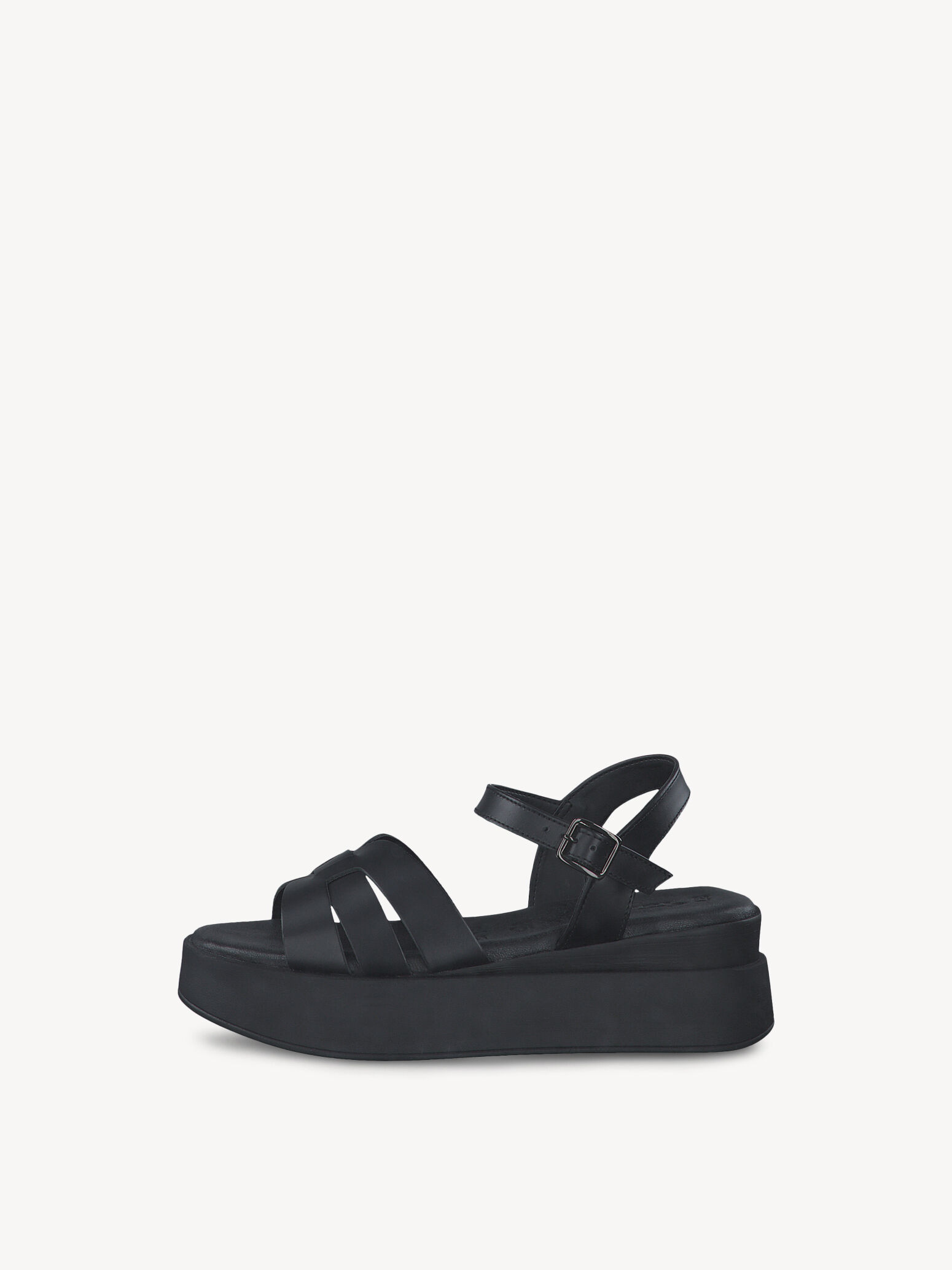 Leather Heeled Sandal - Black