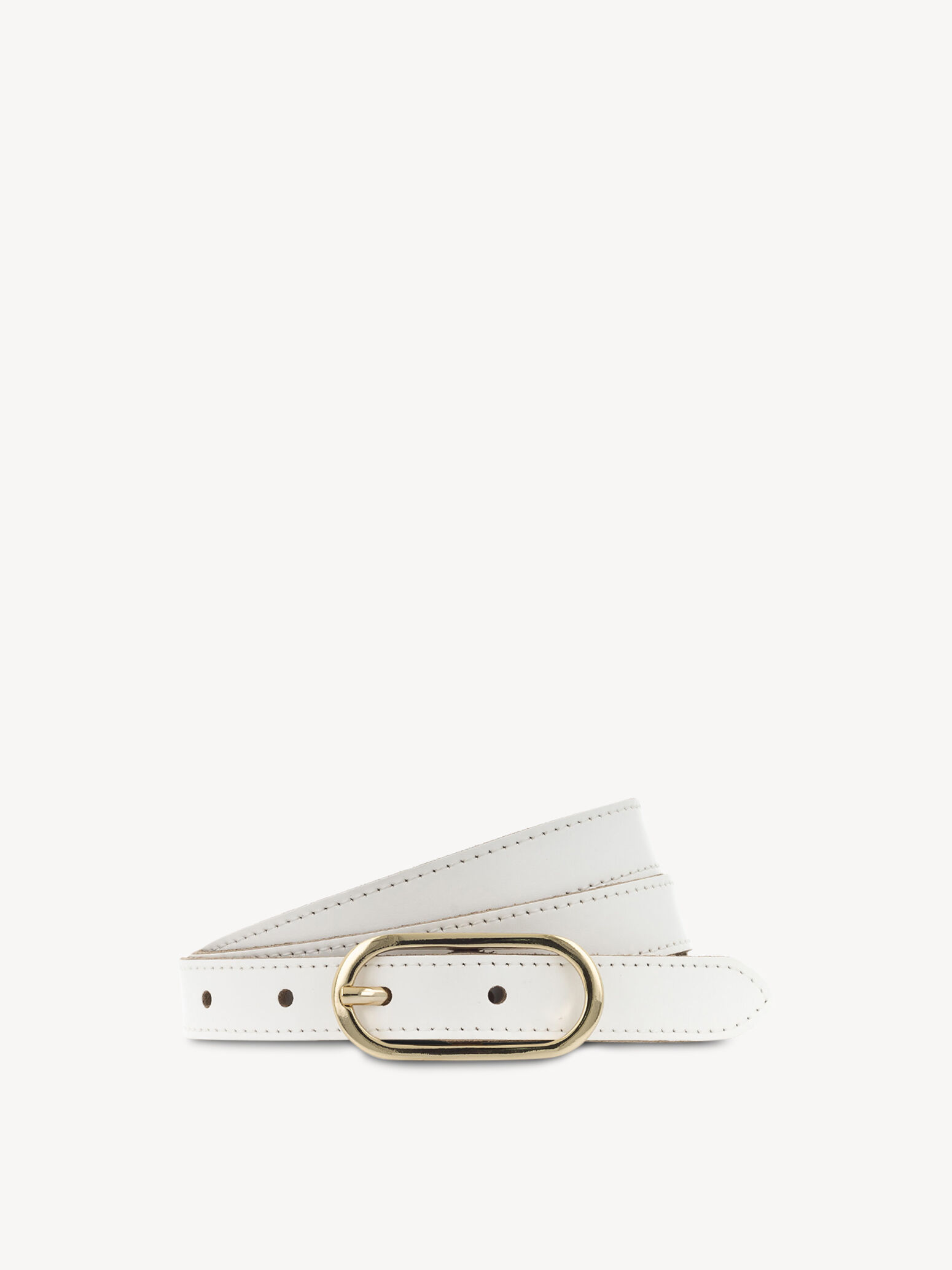 Leather Belt - White