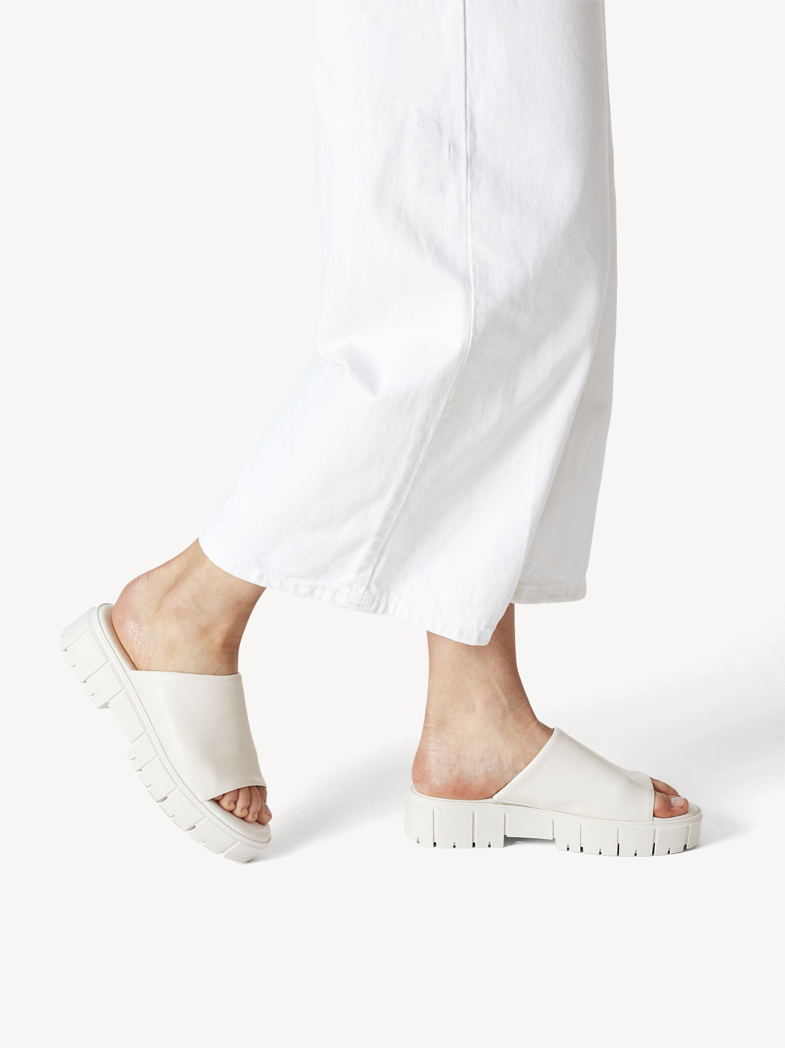 Leather Mule - White