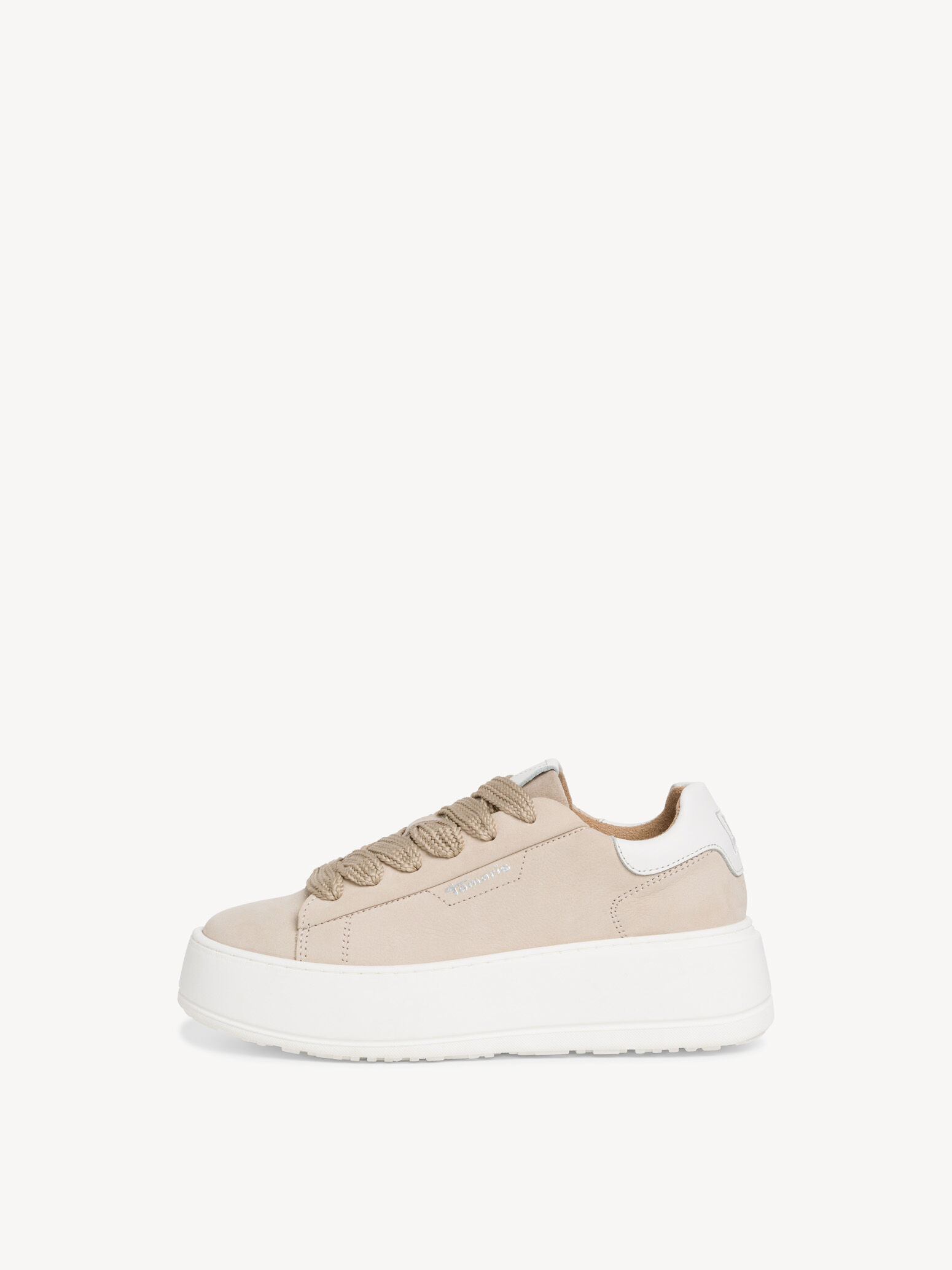 Leather Sneaker - Beige