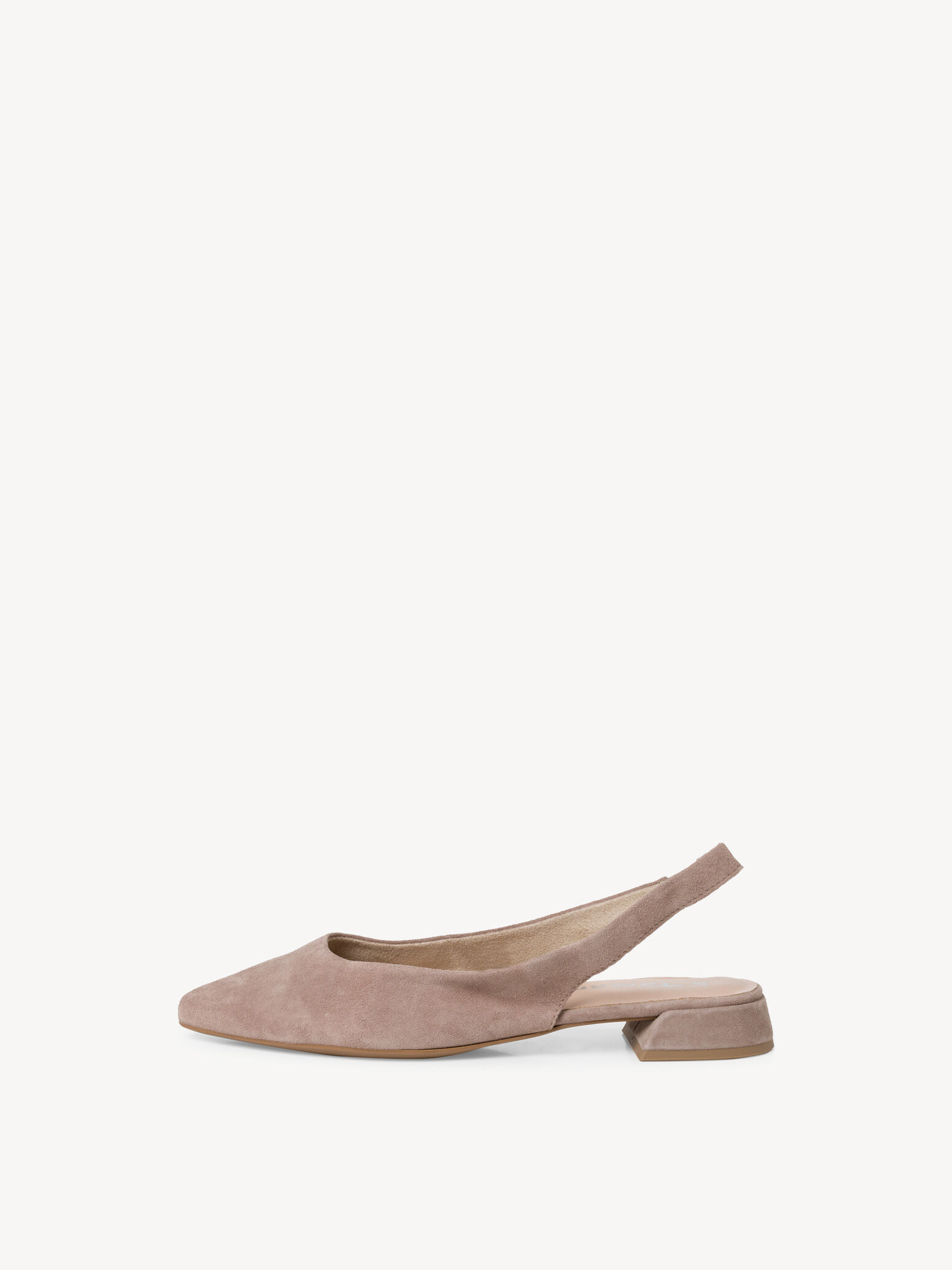 Leather Sling Pumps - Beige