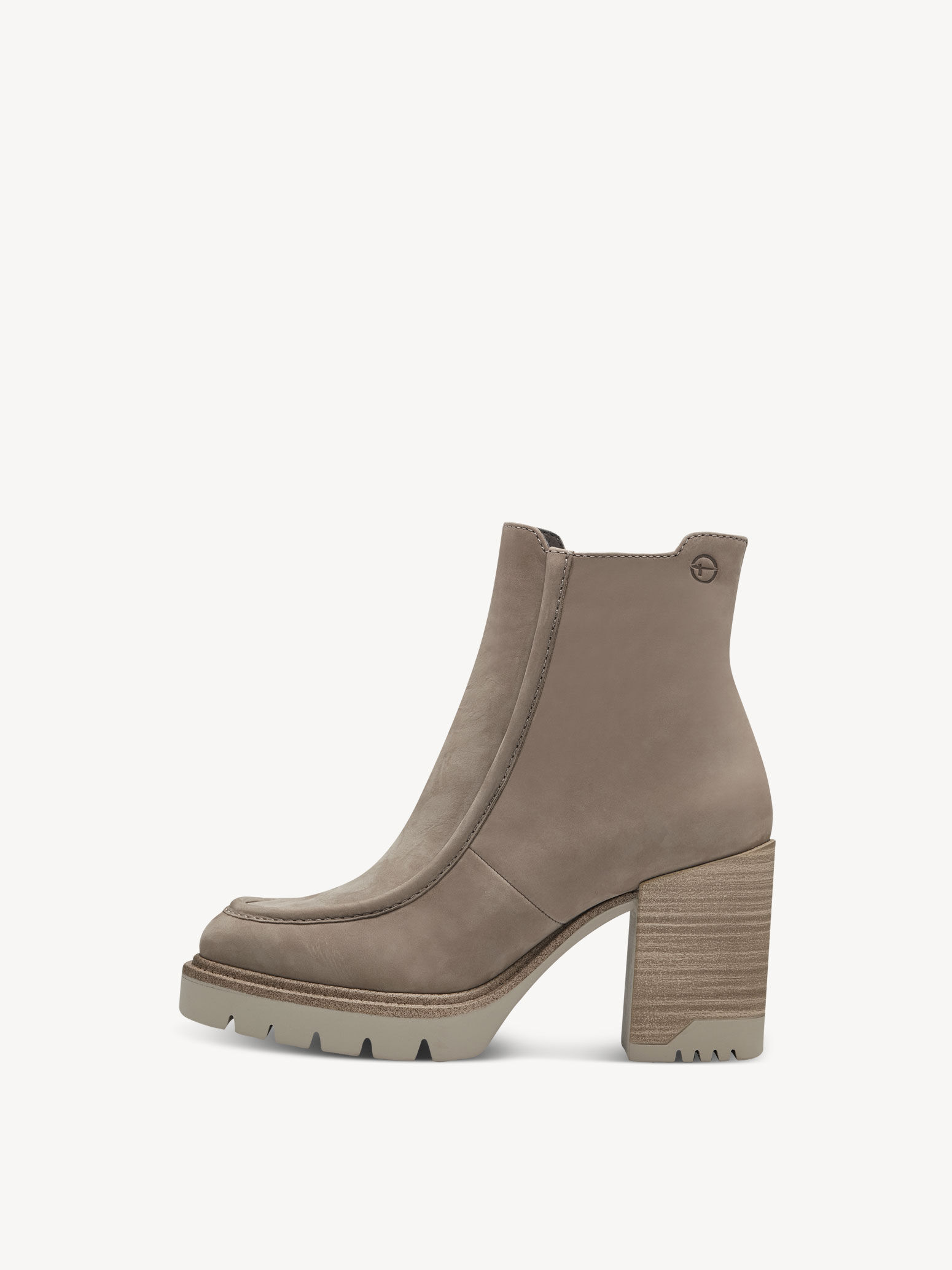 Leather Bootie - Beige
